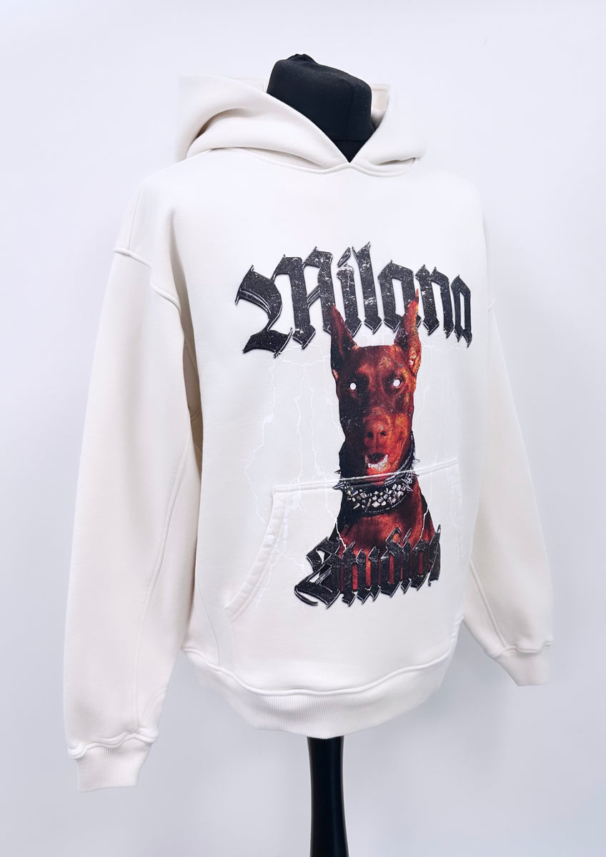 Cream Heavyweight Graphic Hoodie. Milana Studios