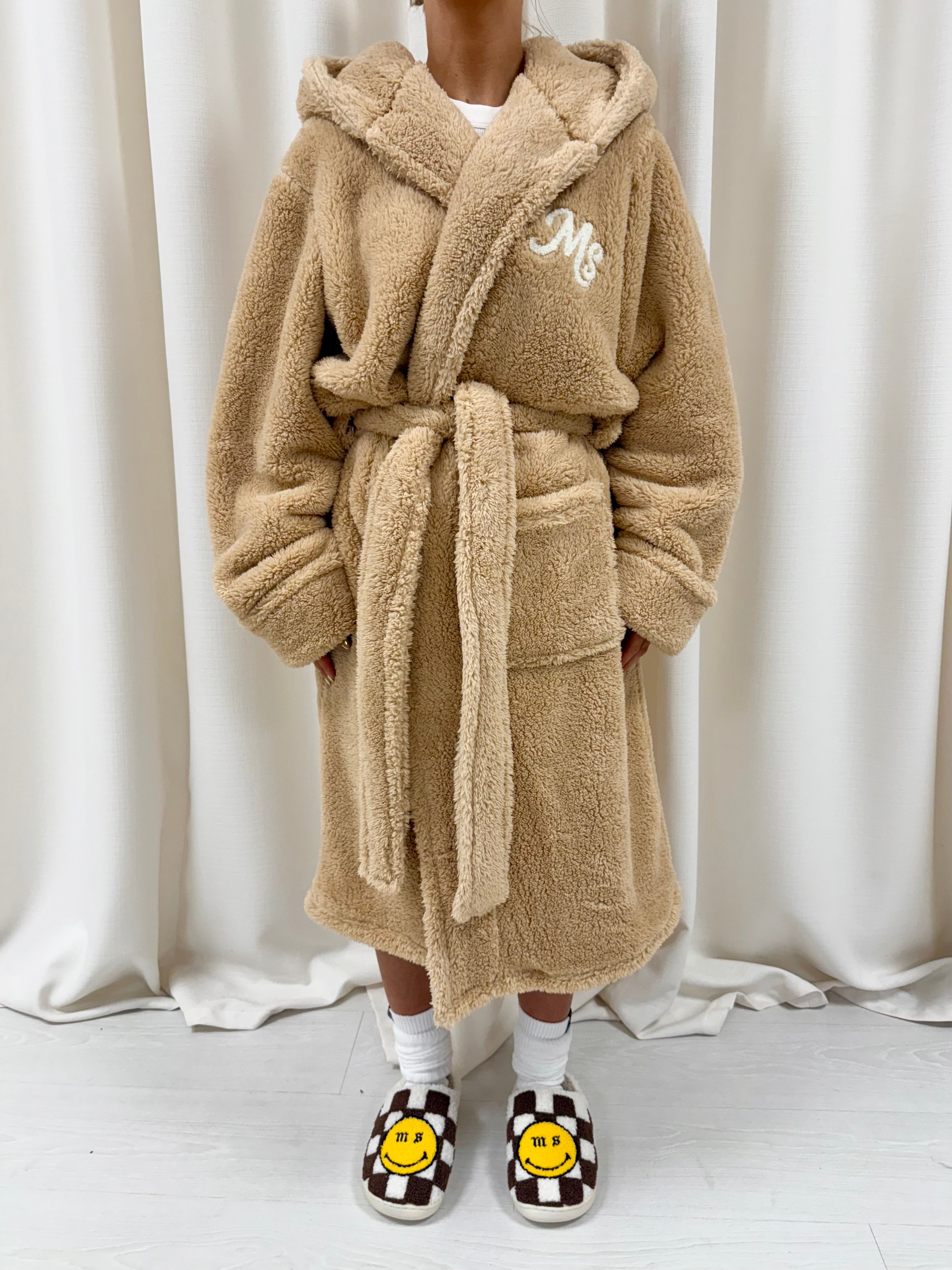 Beige Milana Dressing Gown.