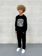 Load image into Gallery viewer, Black Waffle Kids Planet Long Sleeve.