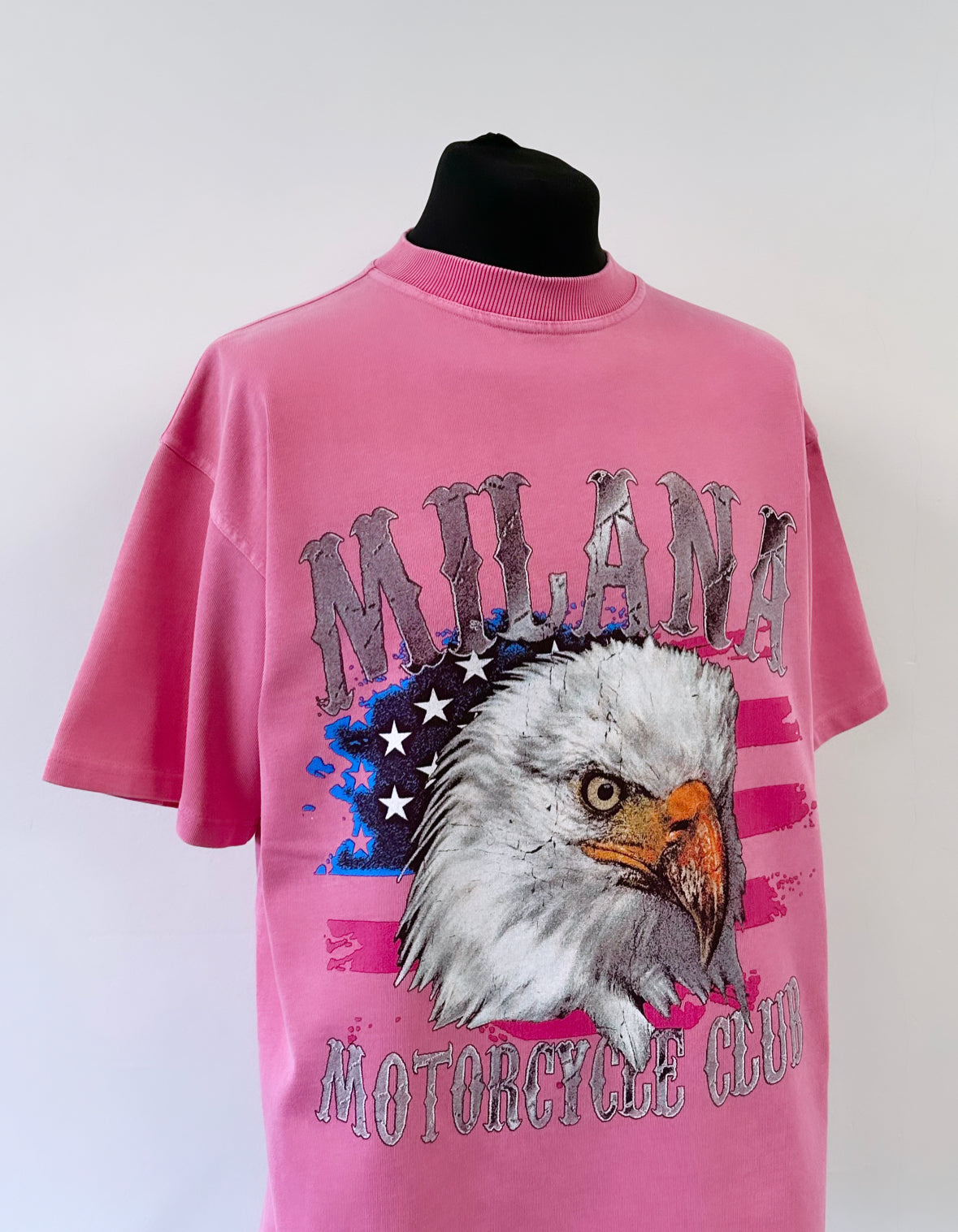 Washed Powder Pink Heavyweight Vintage T-shirt.
