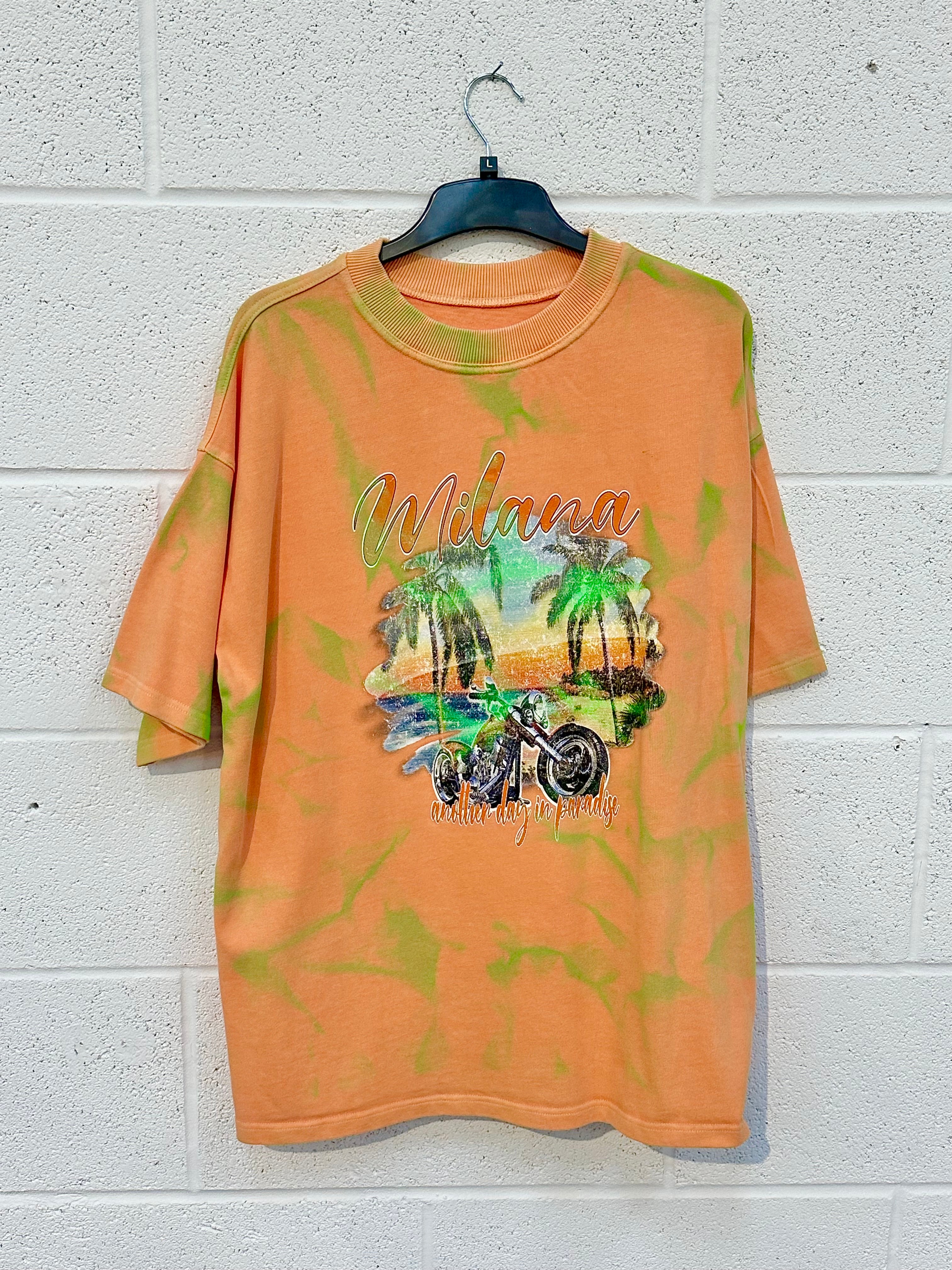 #AA4 Washed Orange Paradise Heavyweight T-shirt.