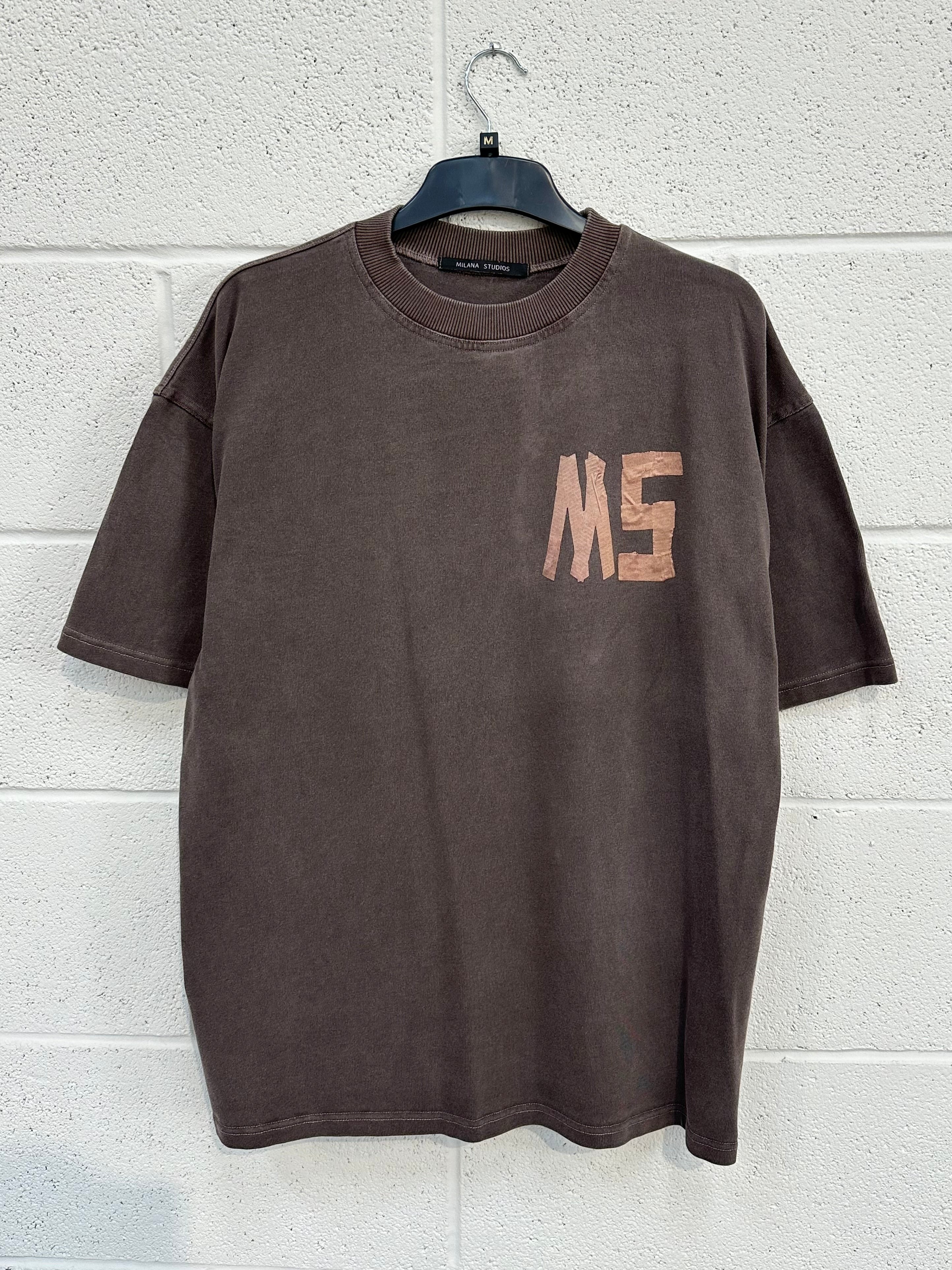 #A3 Washed Brown Tape Heavyweight T-shirt.