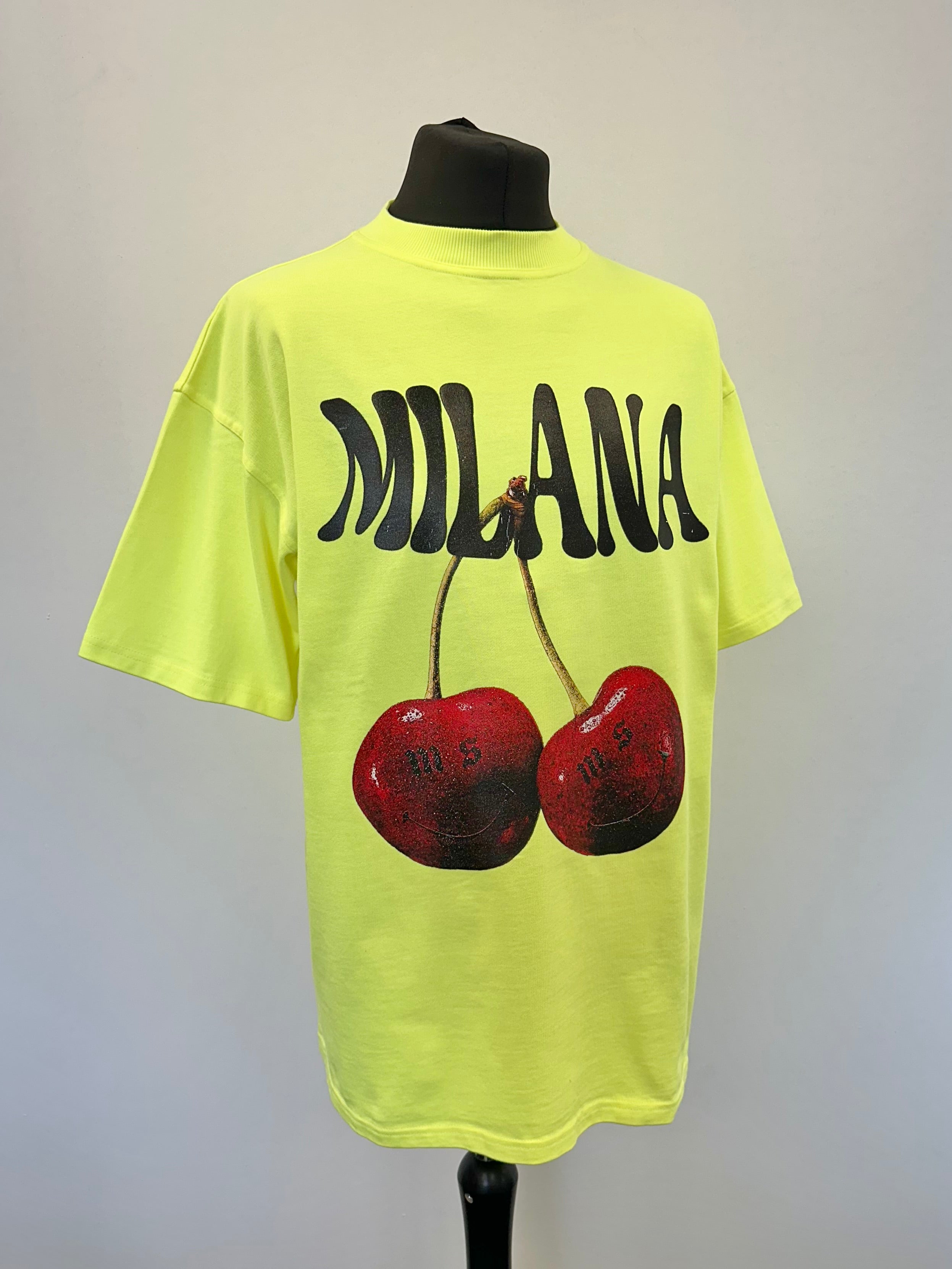 Neon Yellow Cherry Heavyweight T-shirt