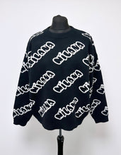 Load image into Gallery viewer, Black Bubble Heavyweight Knit Sweatshirt.