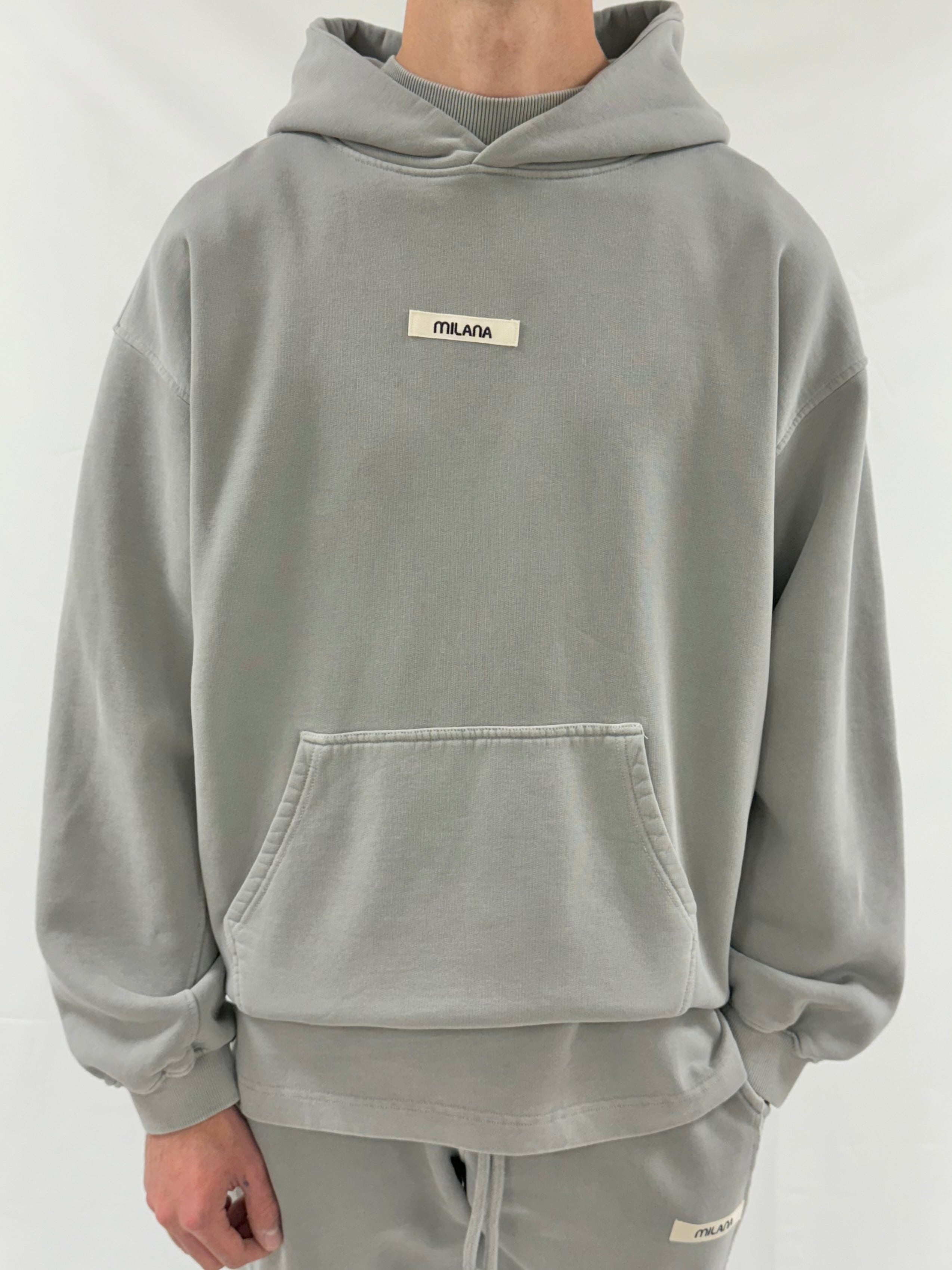 Washed Ash Grey Core Heavyweight Hoodie.