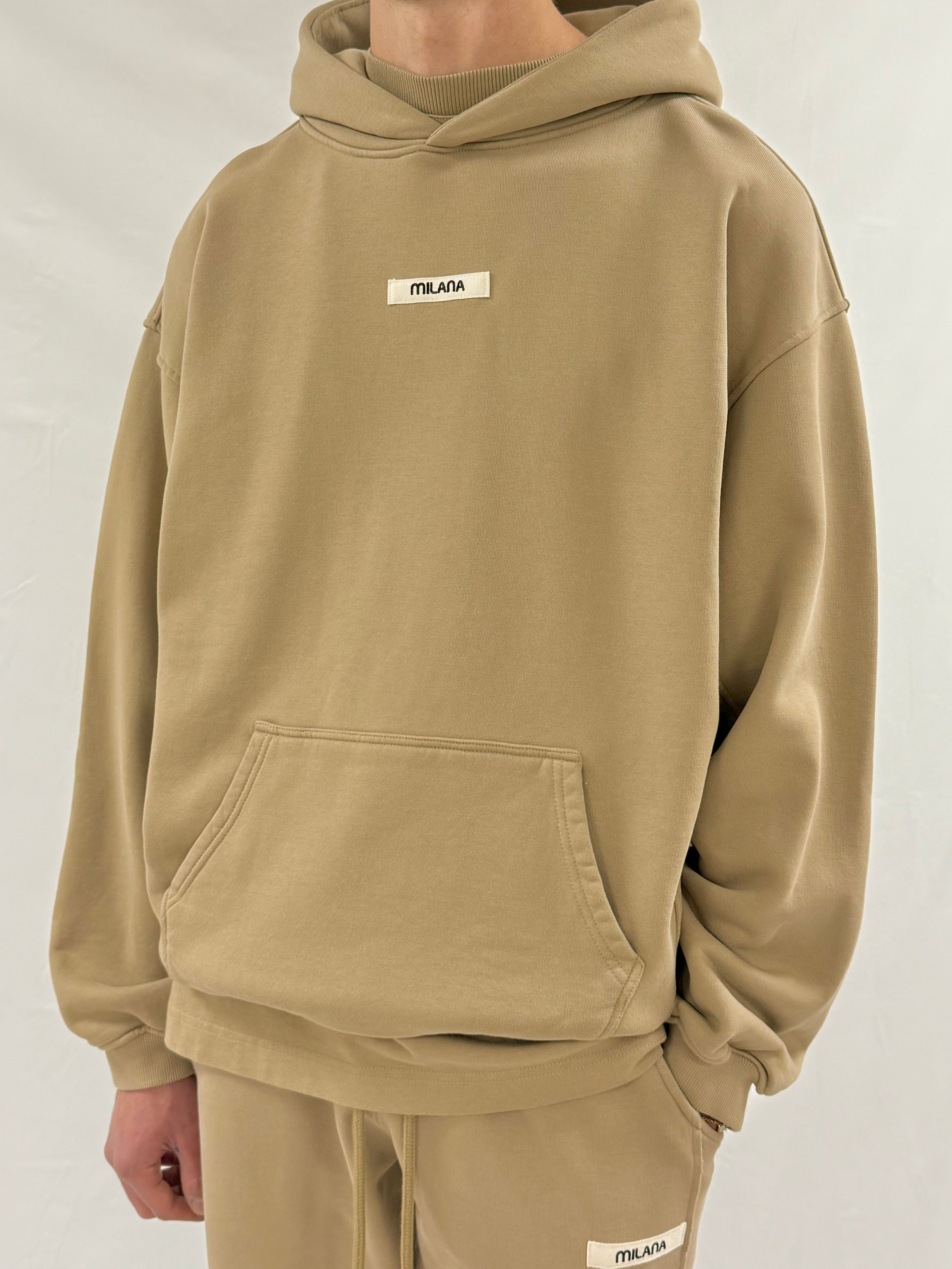 Khaki Brown Core Heavyweight Hoodie.