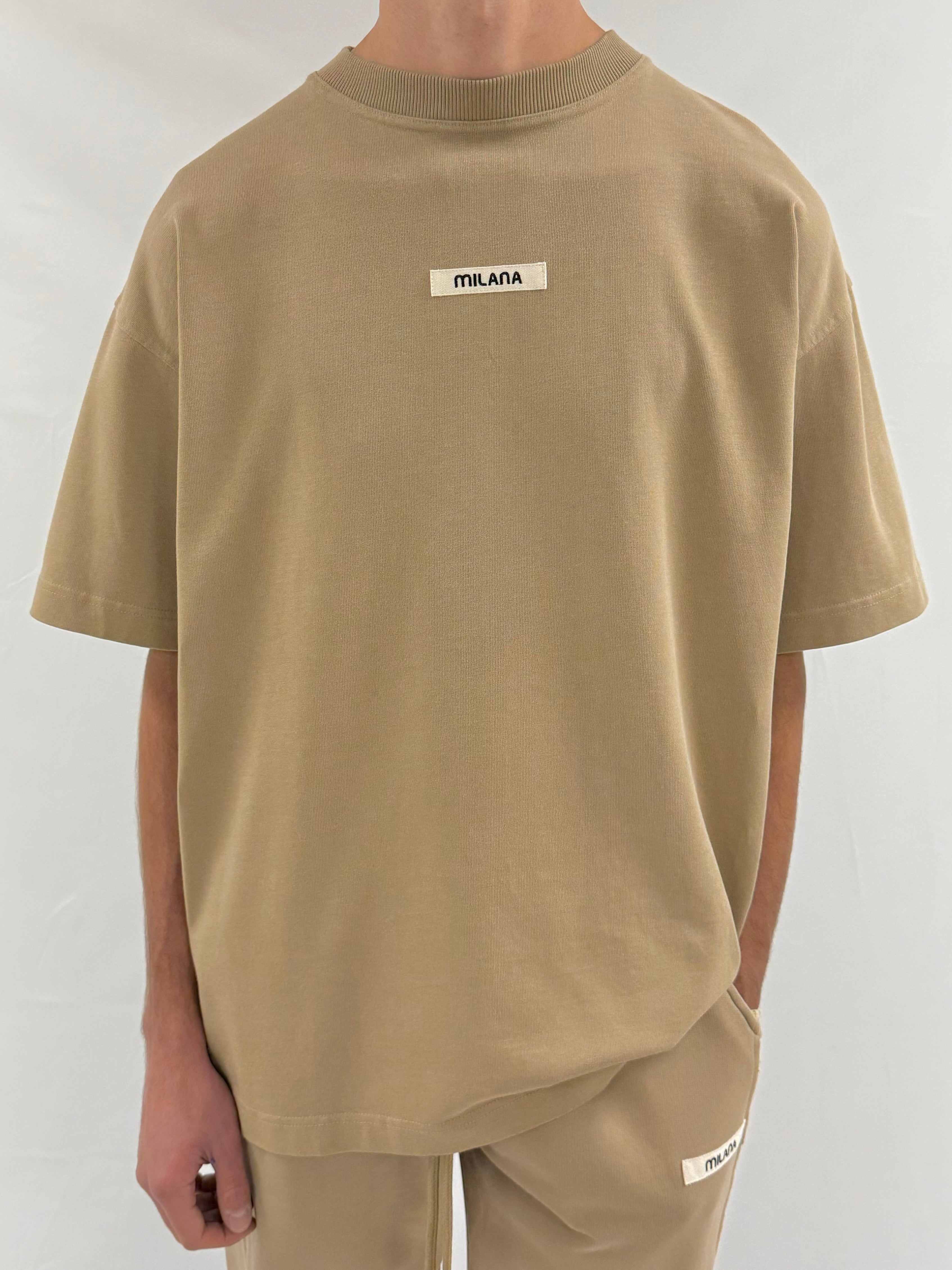 Khaki Brown Core Heavyweight T-shirt.