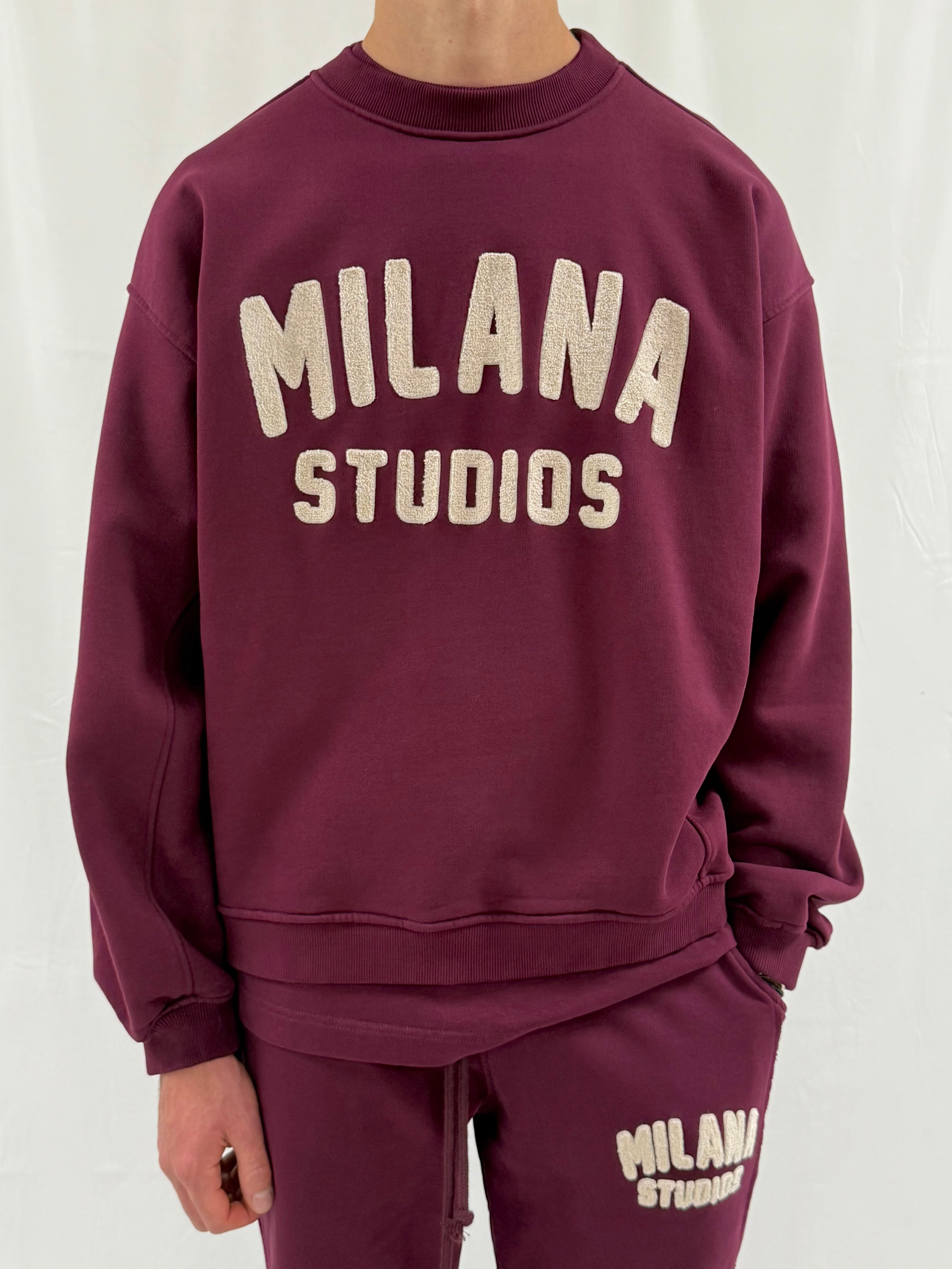 Deep Burgundy Teddy Heavyweight Sweatshirt.