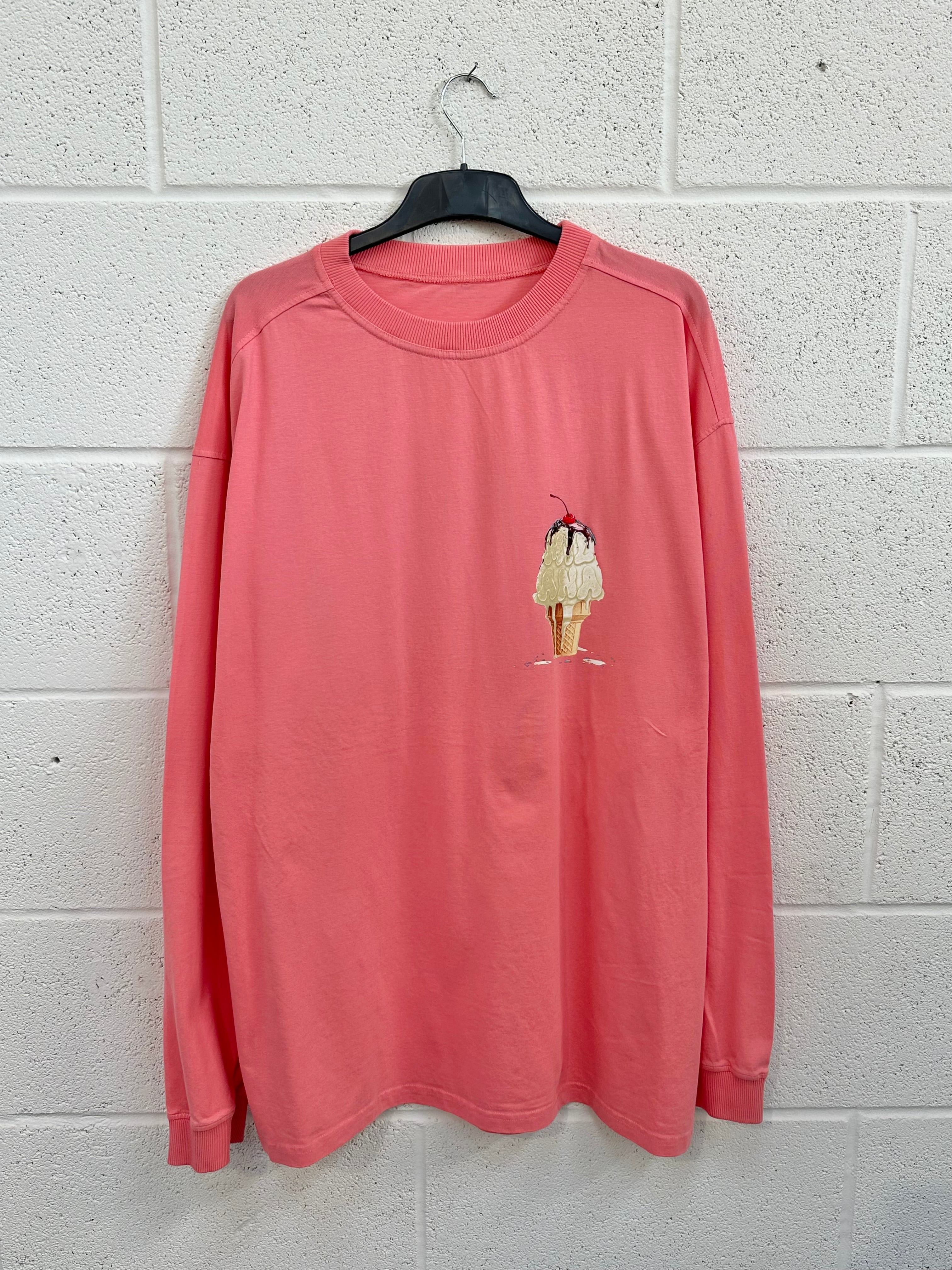 #BB33 Washed Coral Ice Cream Lightweight Long Sleeve.