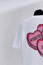 Load image into Gallery viewer, White Heavyweight Hearts T-shirt.