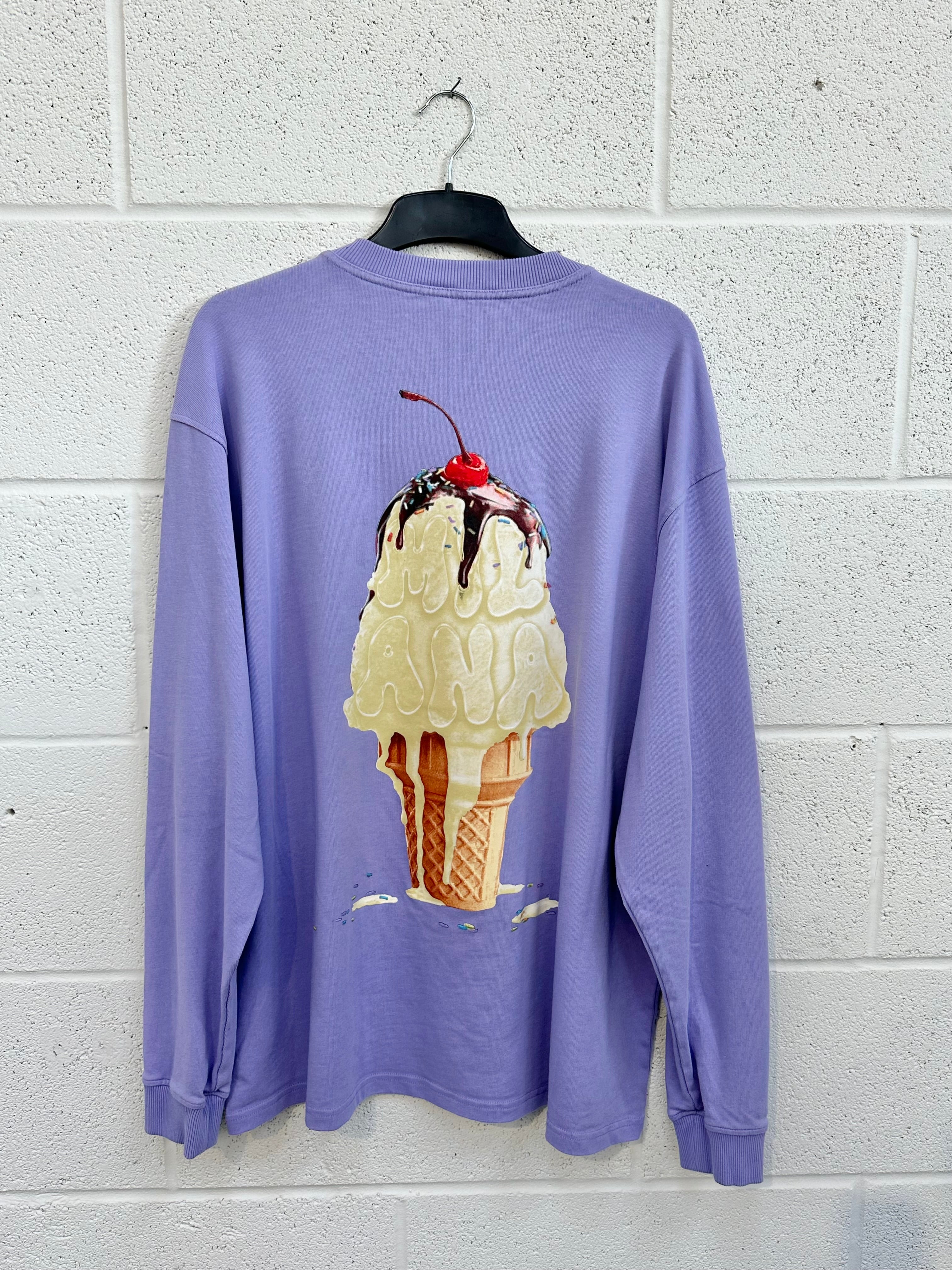 #BB35 Washed Lilac Ice Cream Heavyweight Long Sleeve.