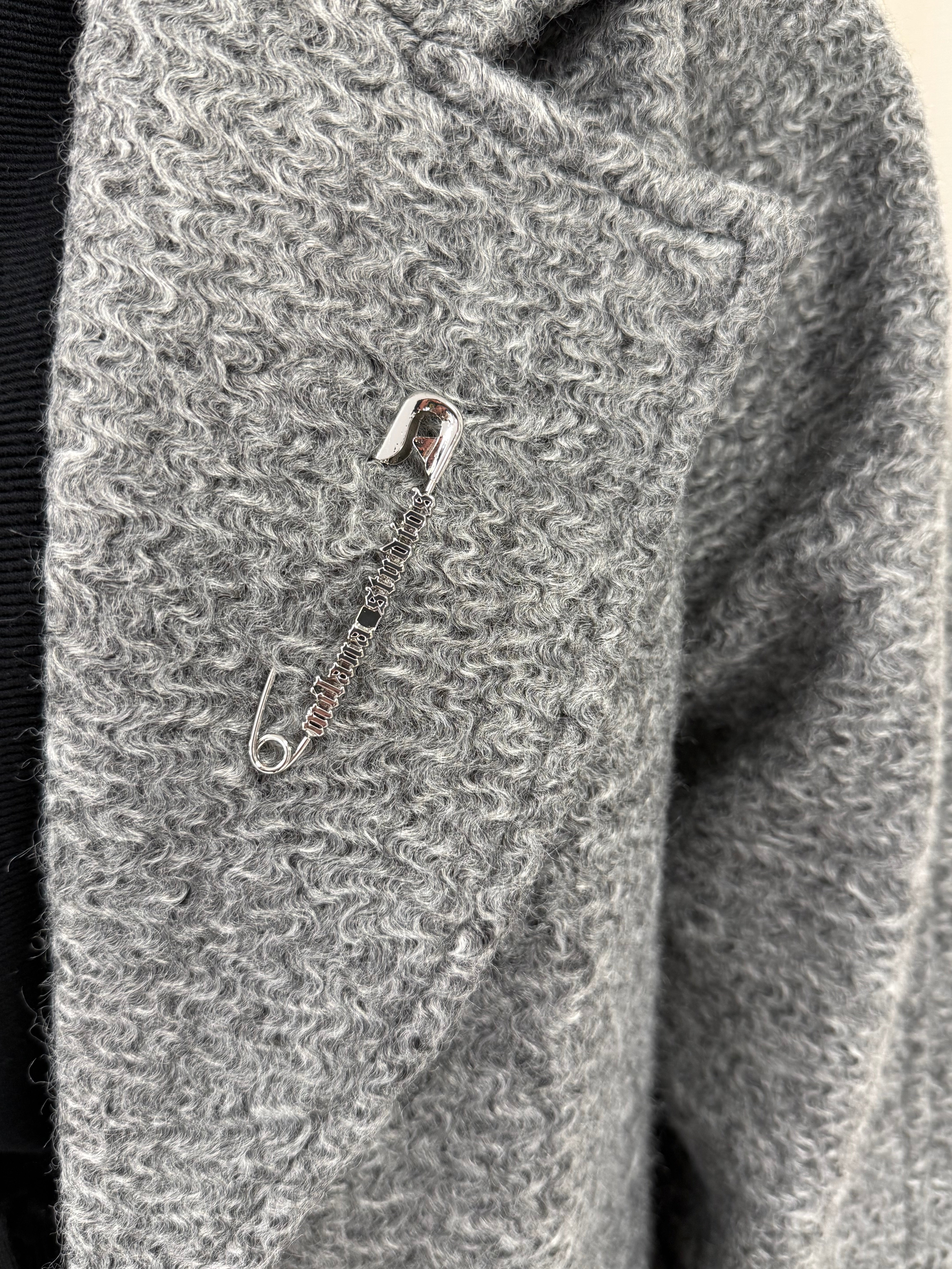 Grey Marl Knit Textured Maxi Coat.