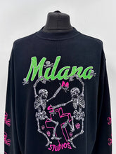 Load image into Gallery viewer, Black Skeleton Heavyweight Long-sleeve T-shirt.