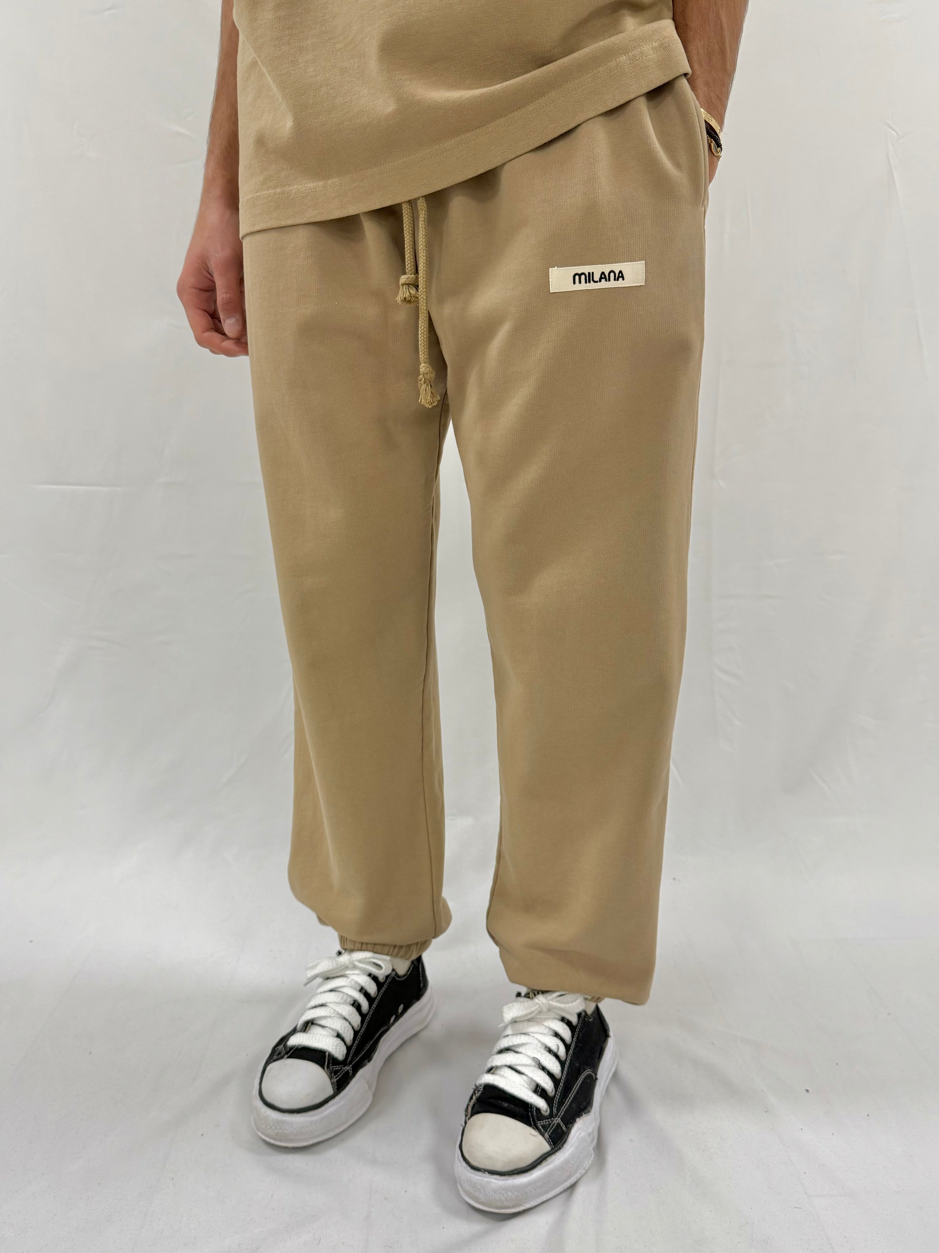 Khaki Brown Core Cuff Sweatpants.