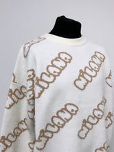 Load image into Gallery viewer, Cream Bubble Heavyweight Knit Sweatshirt.