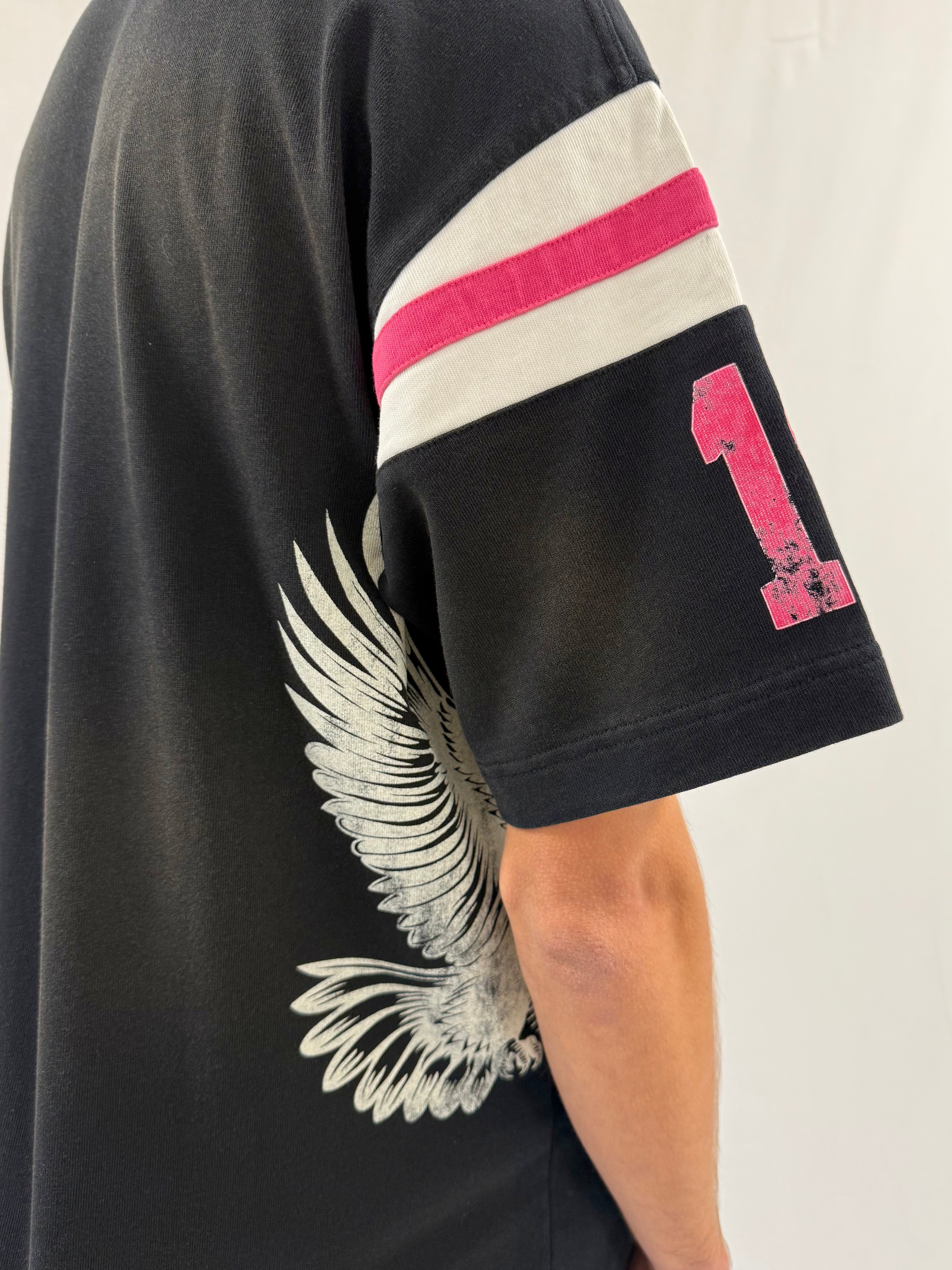 Black & Pink Eagle Heavyweight T-shirt.