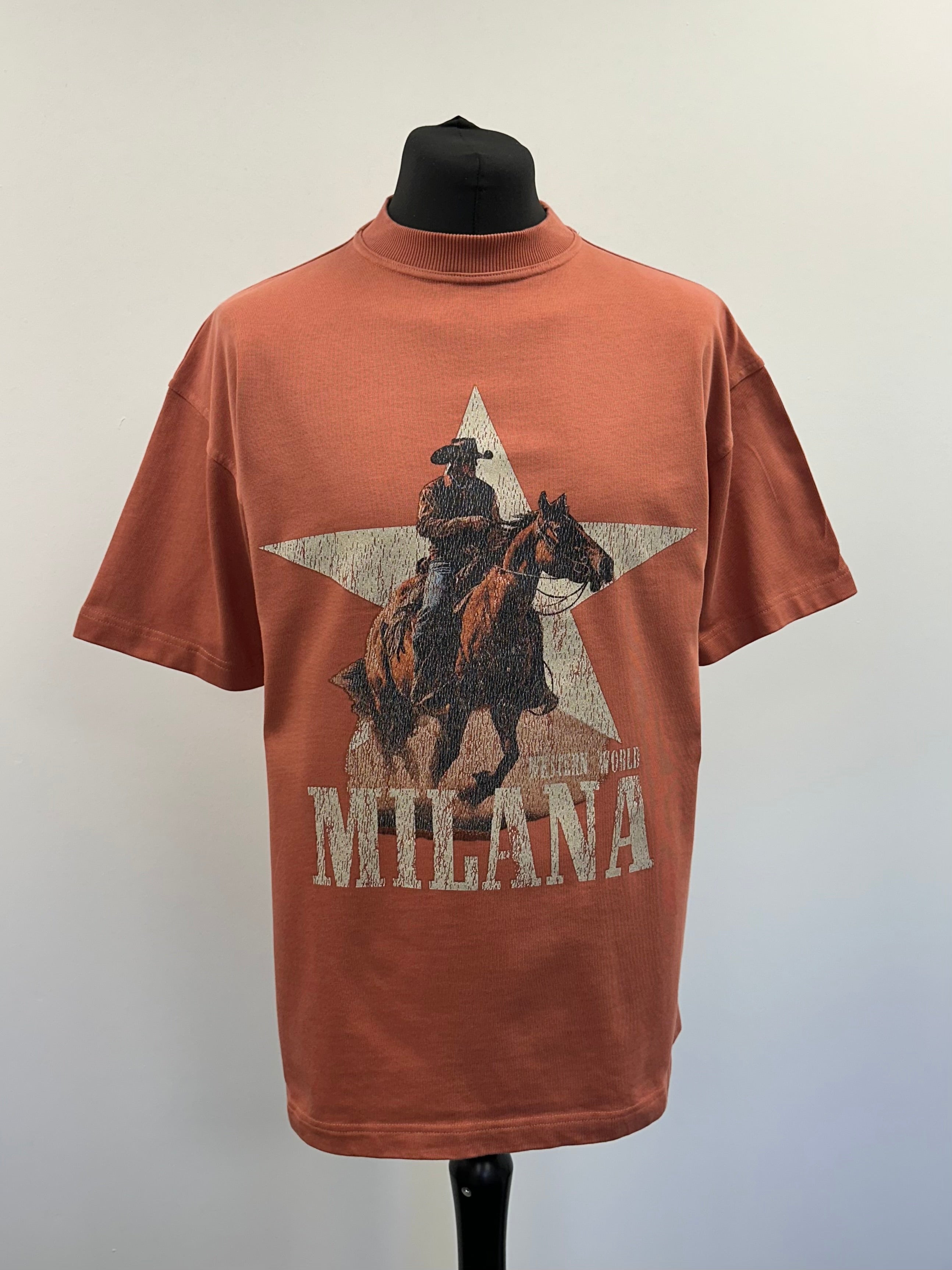 Rust Western World Heavyweight T-shirt.