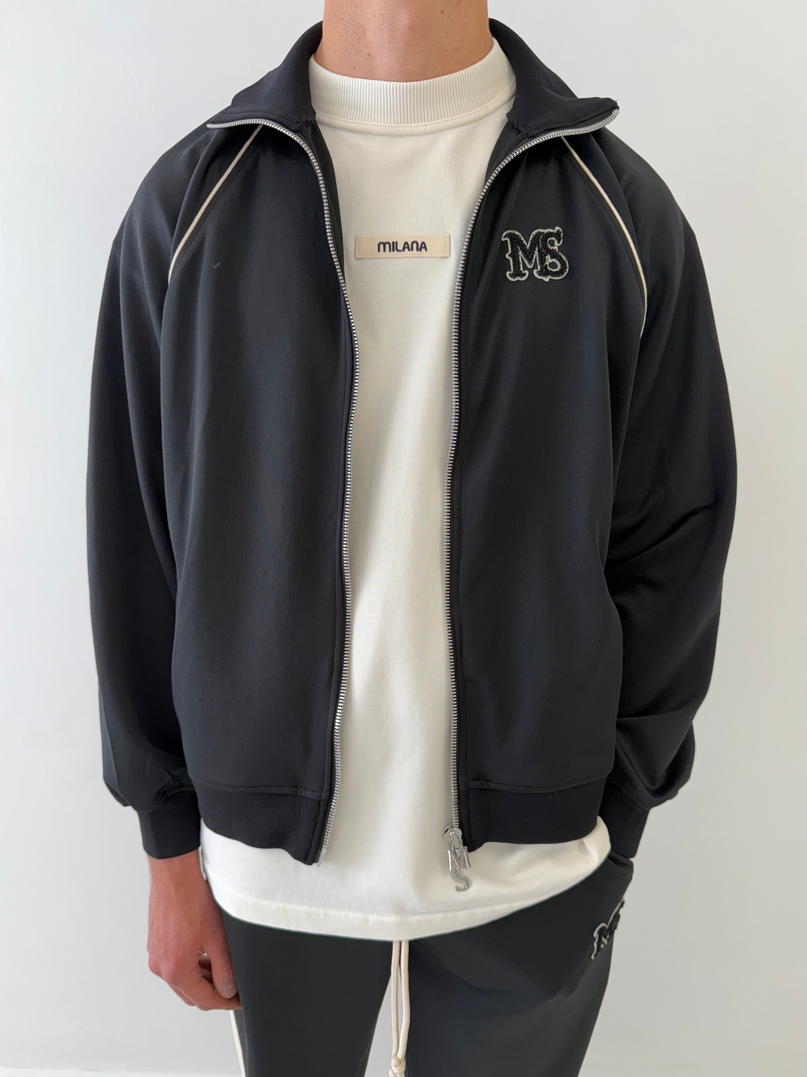 Jacket Line Ms Black MS Polyester Track Jacket. – Milana Studios