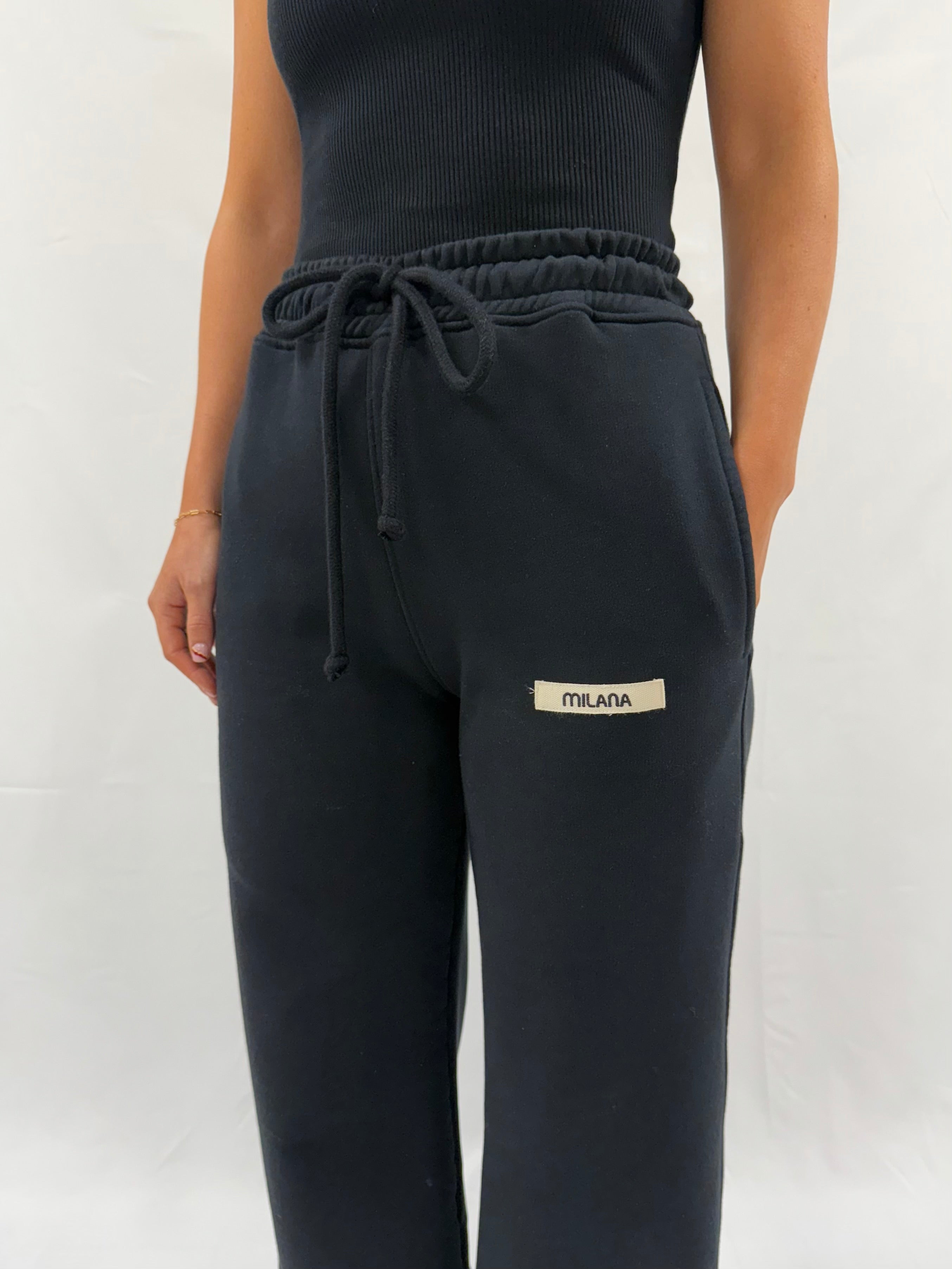 Black Core Wide Sweatpants.