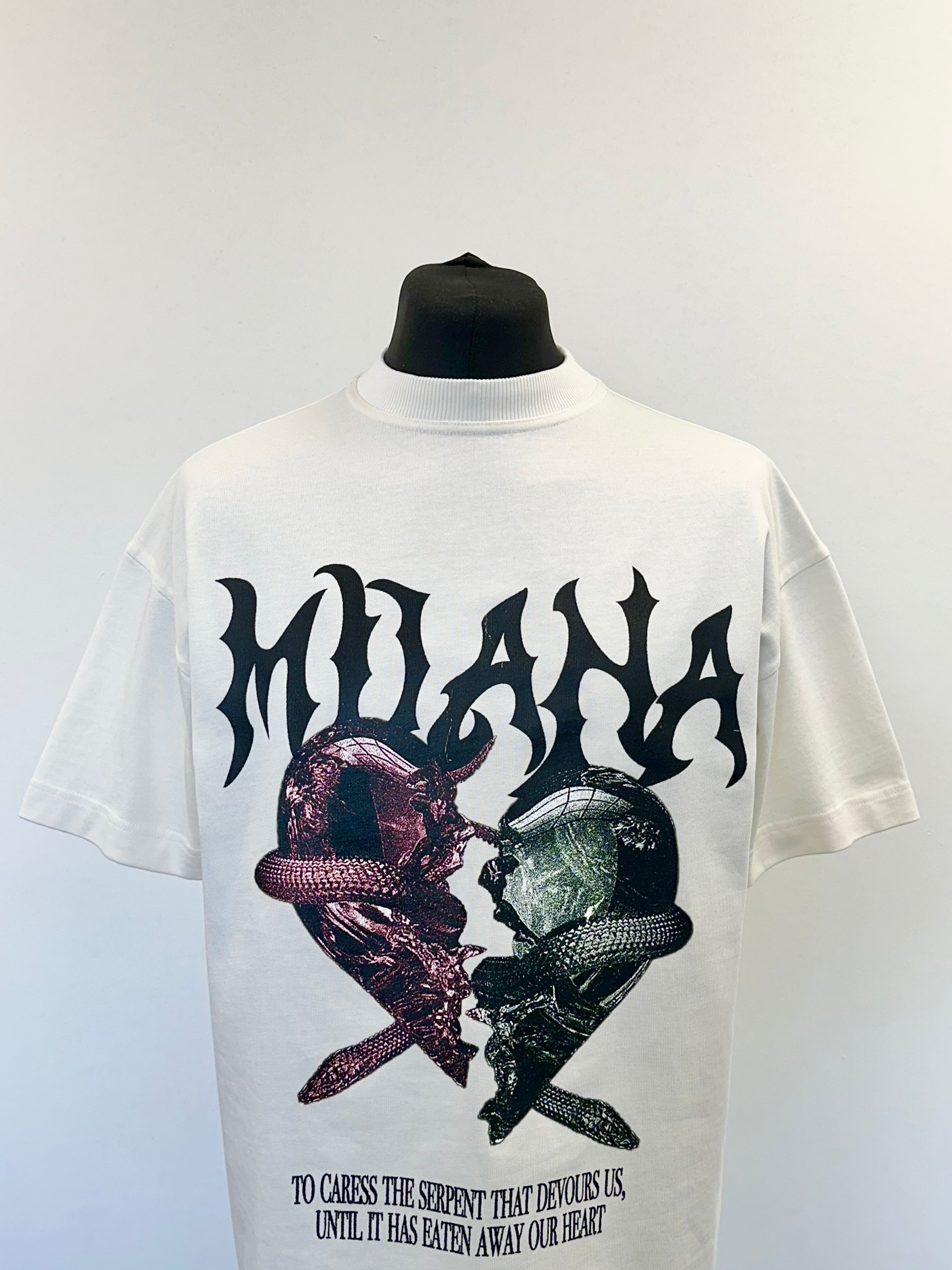 Cream Serpent Heavyweight T-shirt.