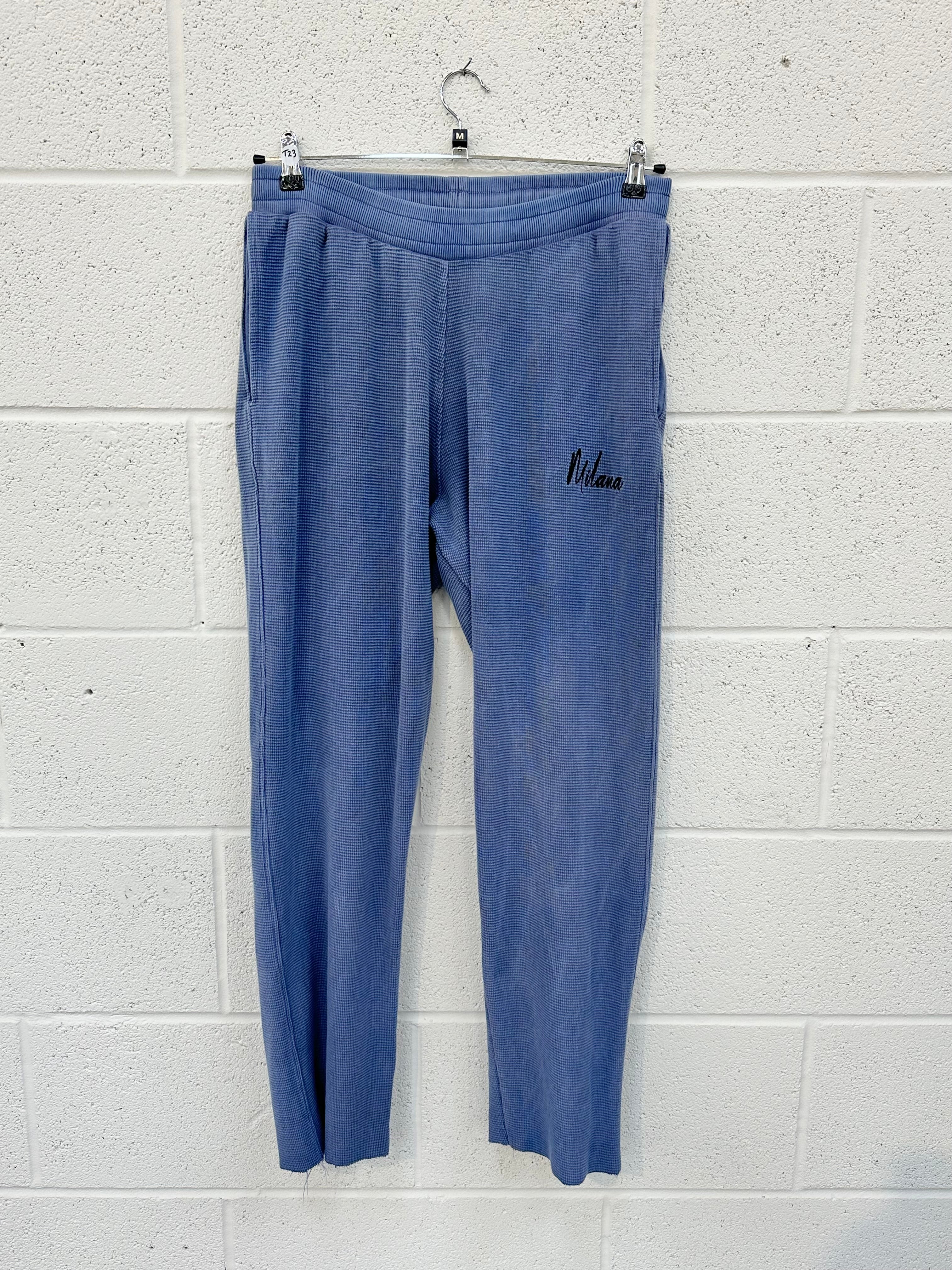 #T23 Washed Blue Waffle Sweatpants.