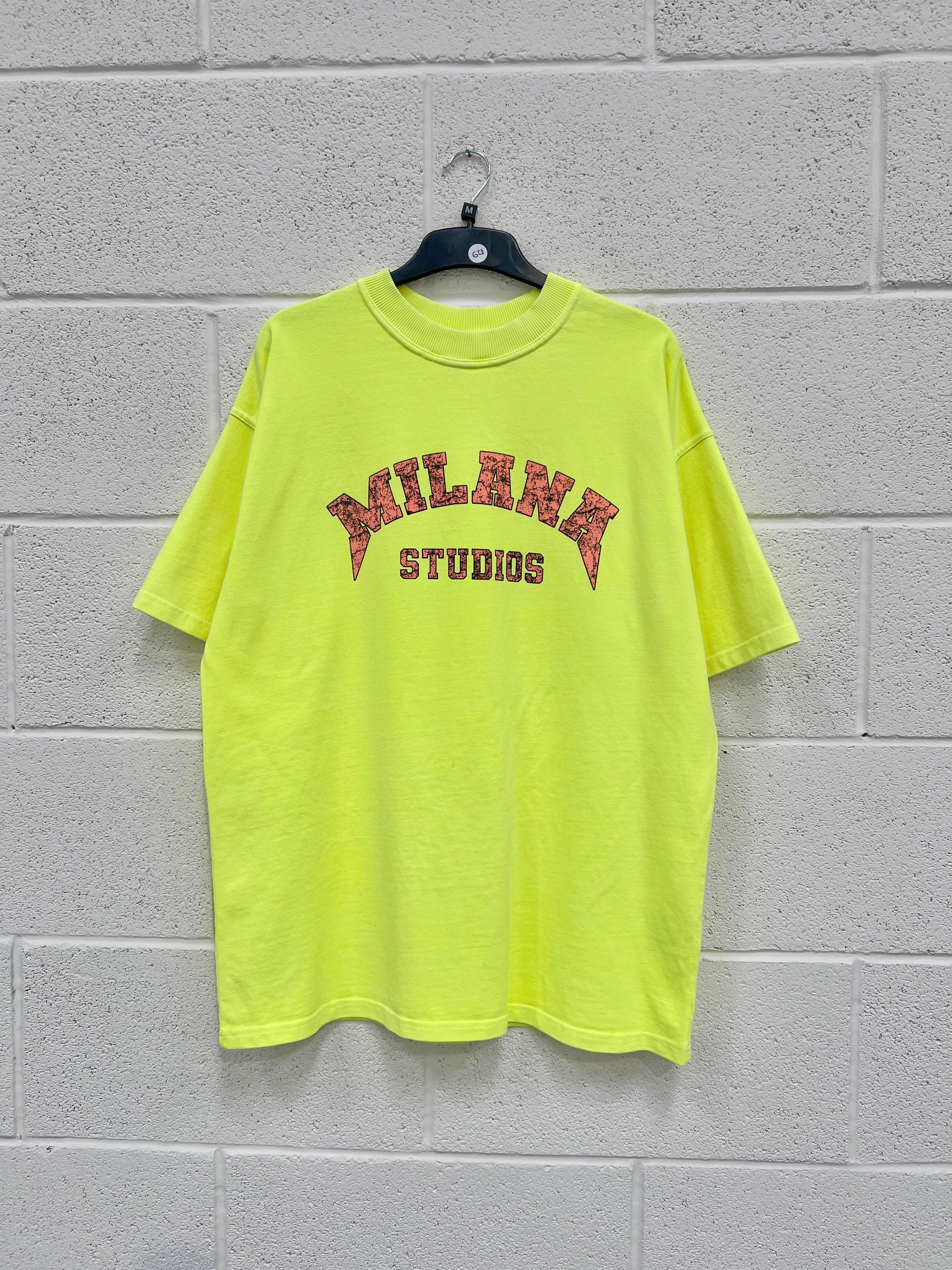 #G21 Washed Neon Yellow Arch Heavyweight T-shirt.