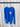 Cobalt Blue Waffle Heavyweight Hearts Long Sleeve T-shirt.