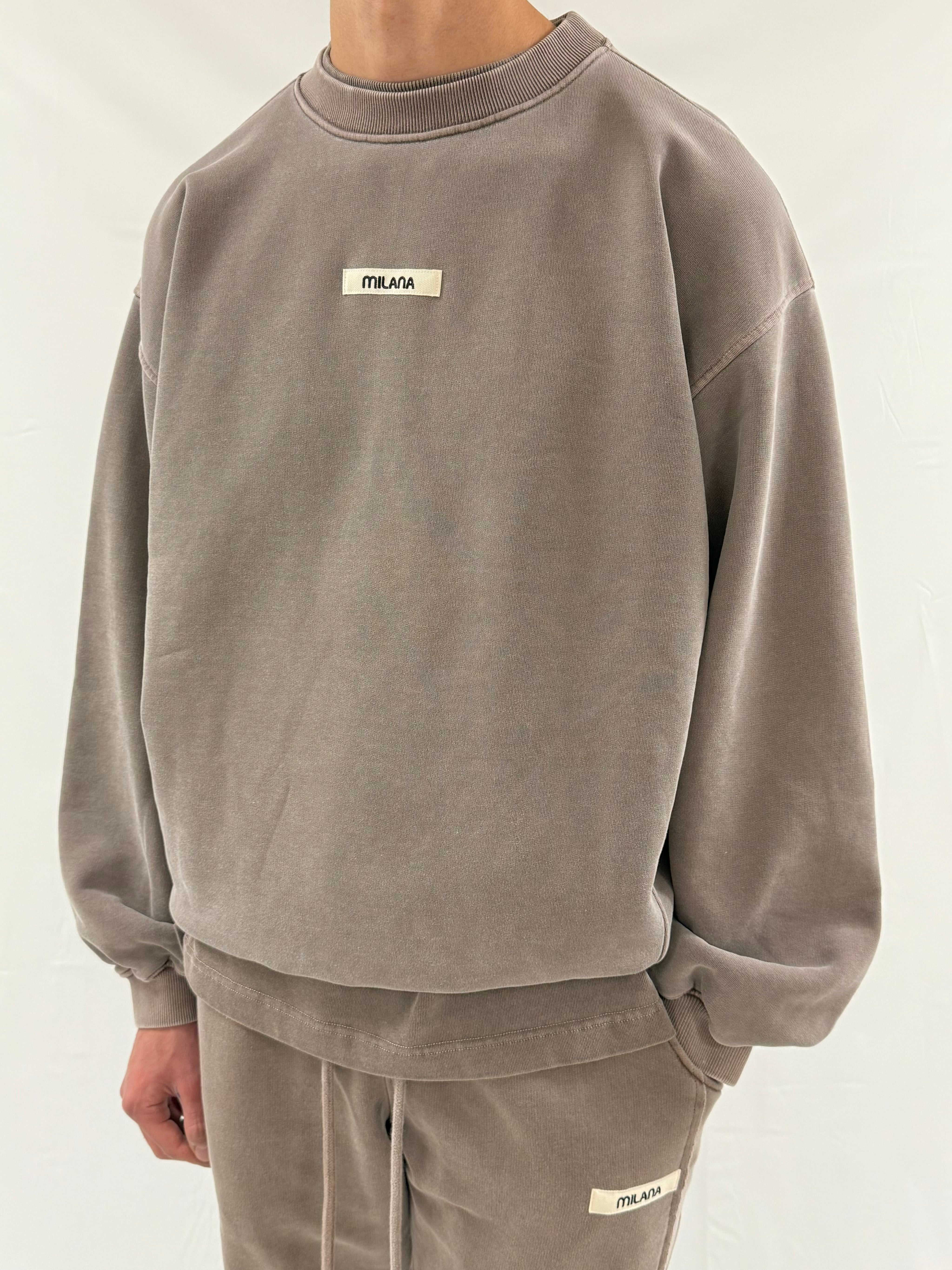 Washed Brown Core Heavyweight Sweatshirt.