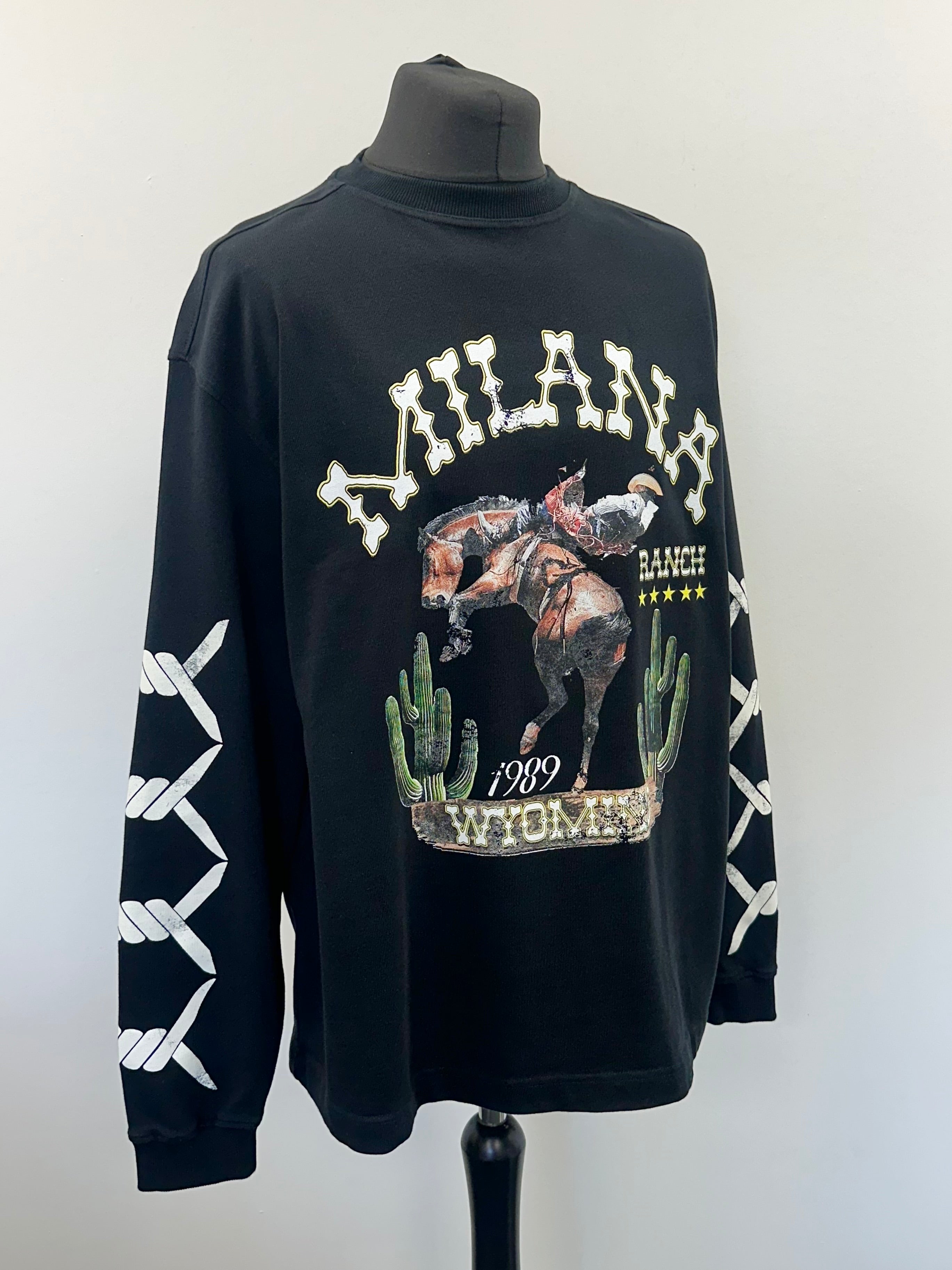 Black Ranch Heavyweight Long Sleeve T-shirt.