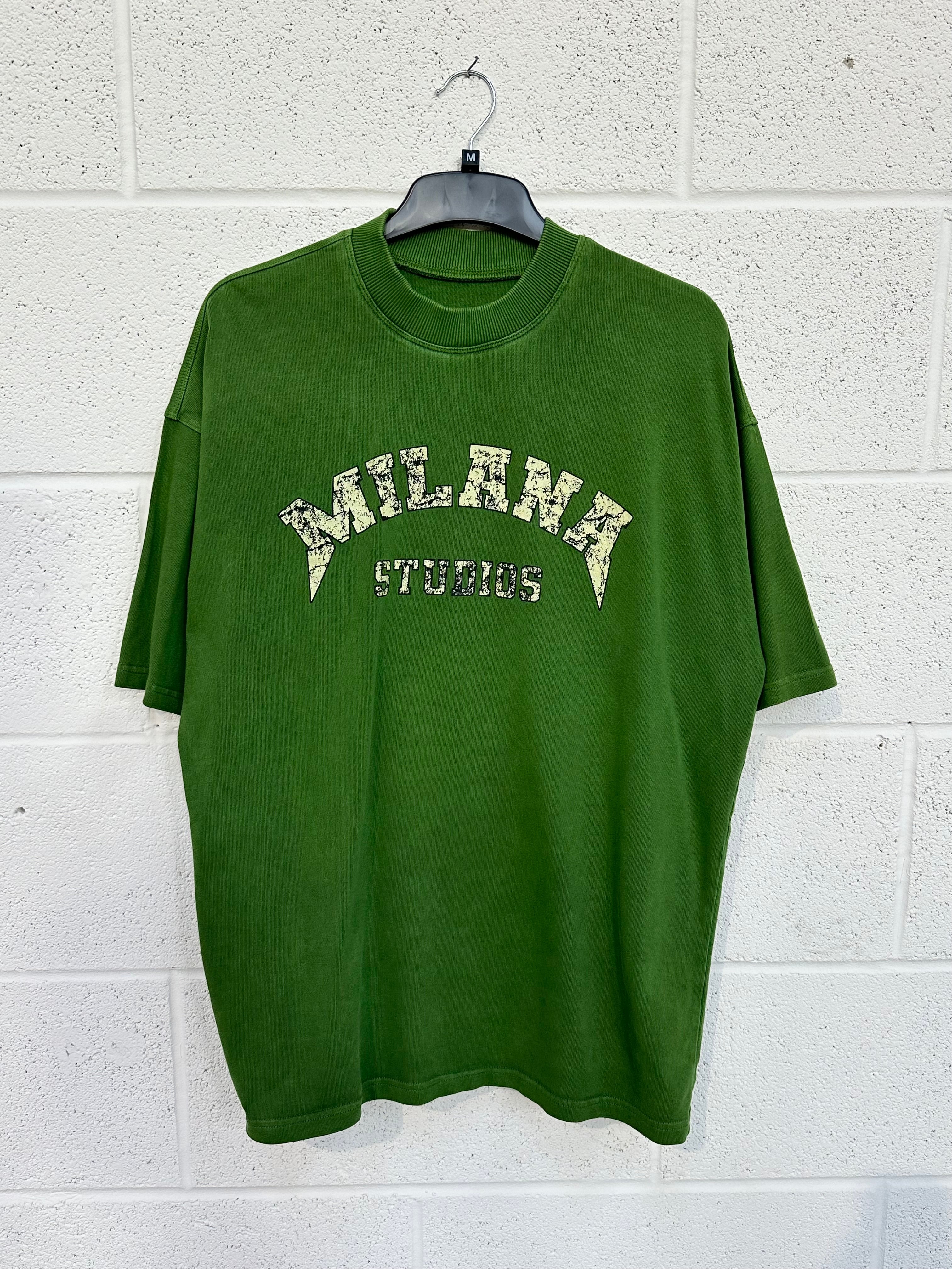 #K12 Washed Green Arch Heavyweight T-shirt.