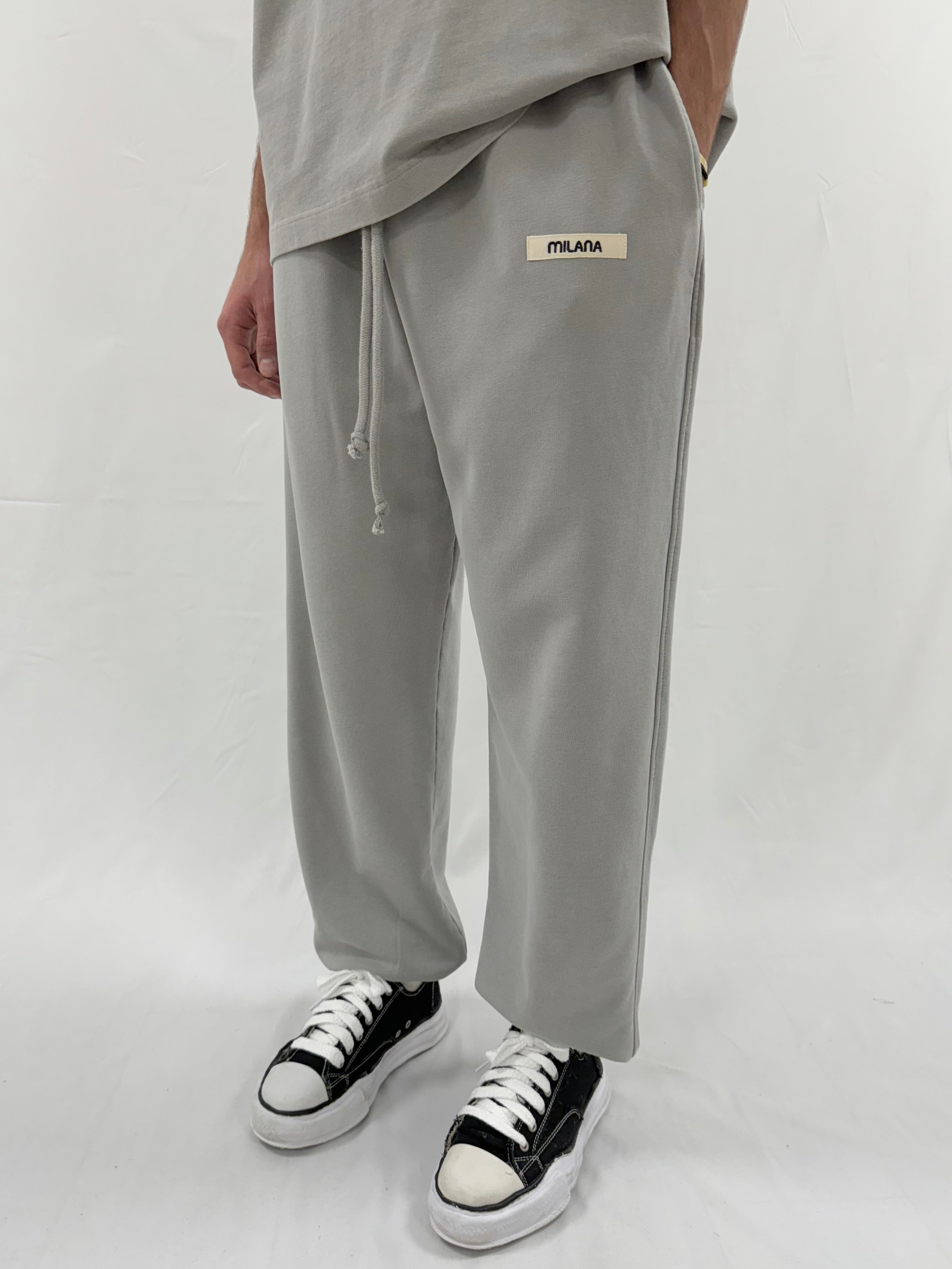 Washed Ash Grey Core Cuff Sweatpants.