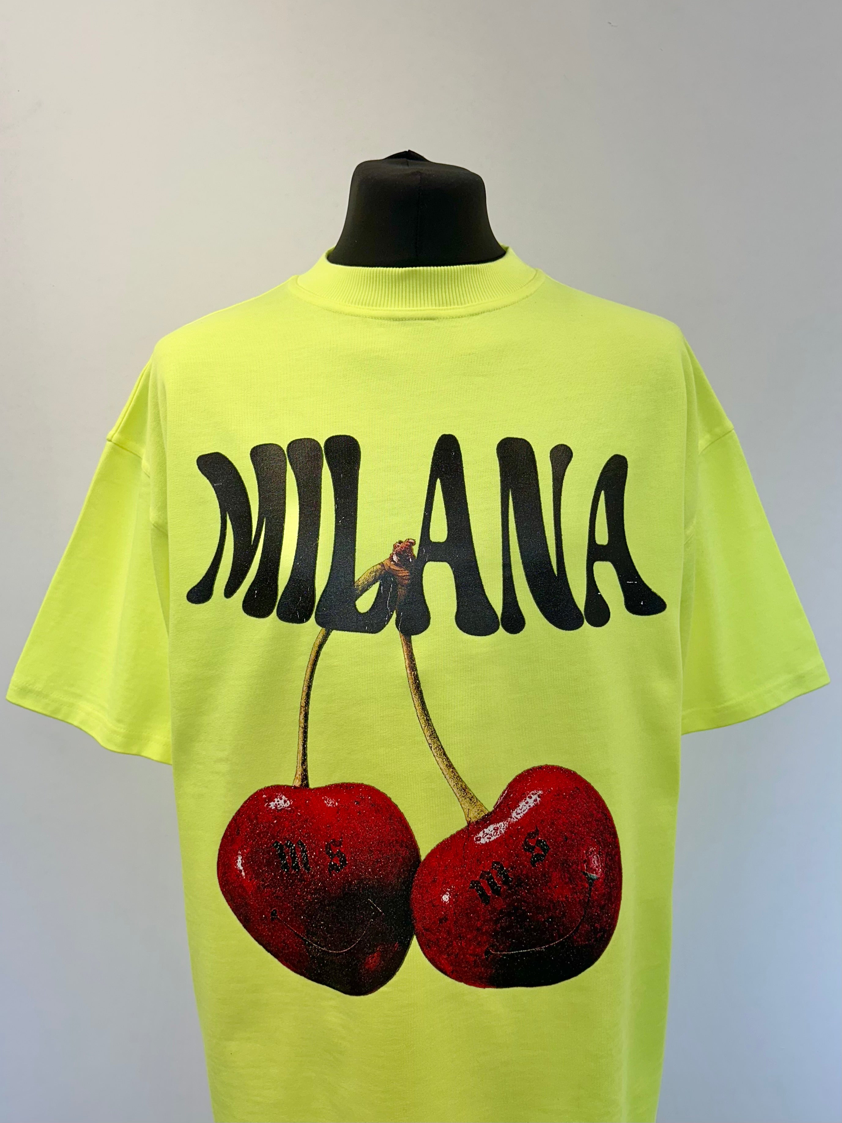 Neon Yellow Cherry Heavyweight T-shirt