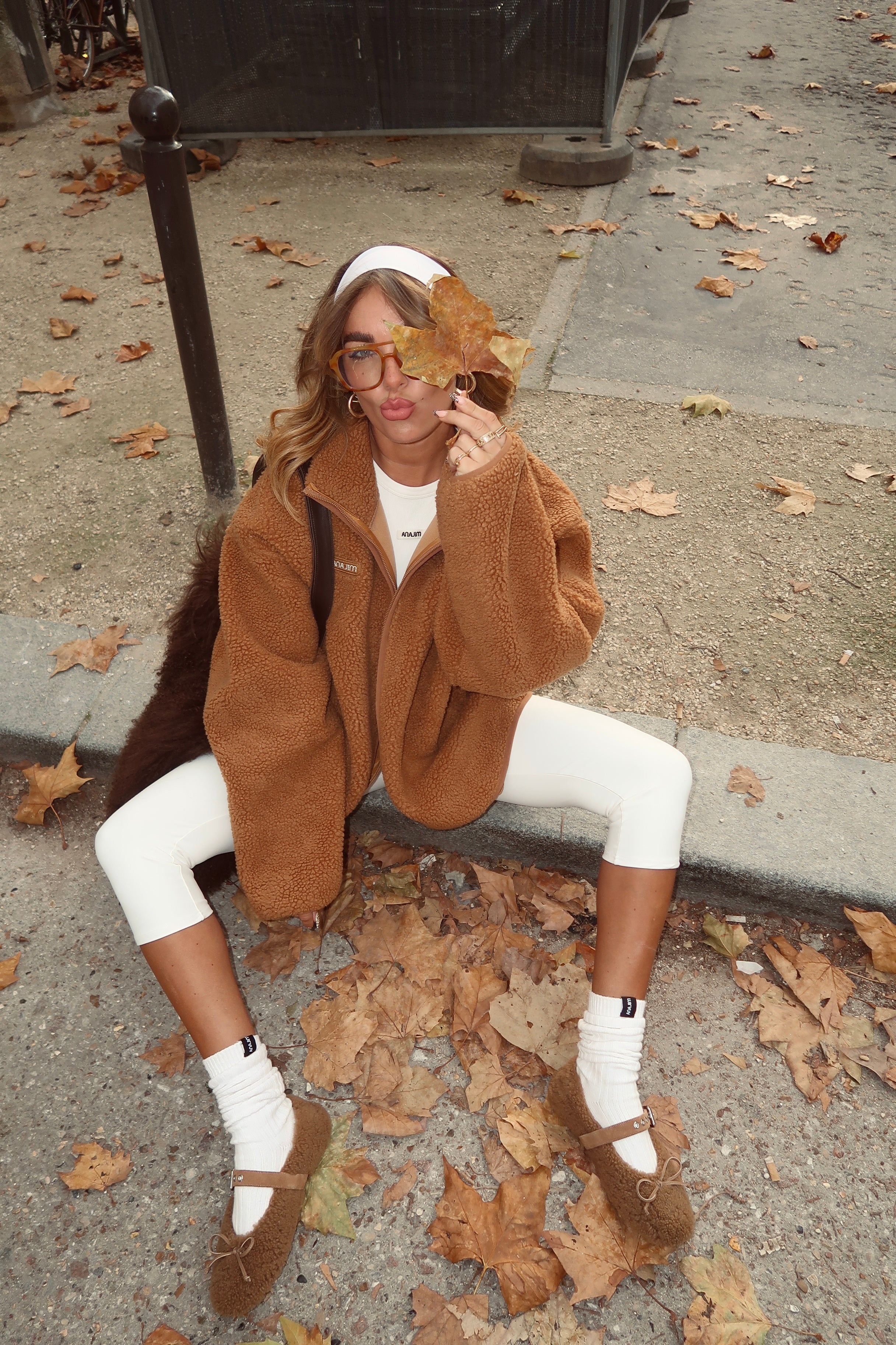 Ginger Bread Heavyweight Milana Zip Fleece.