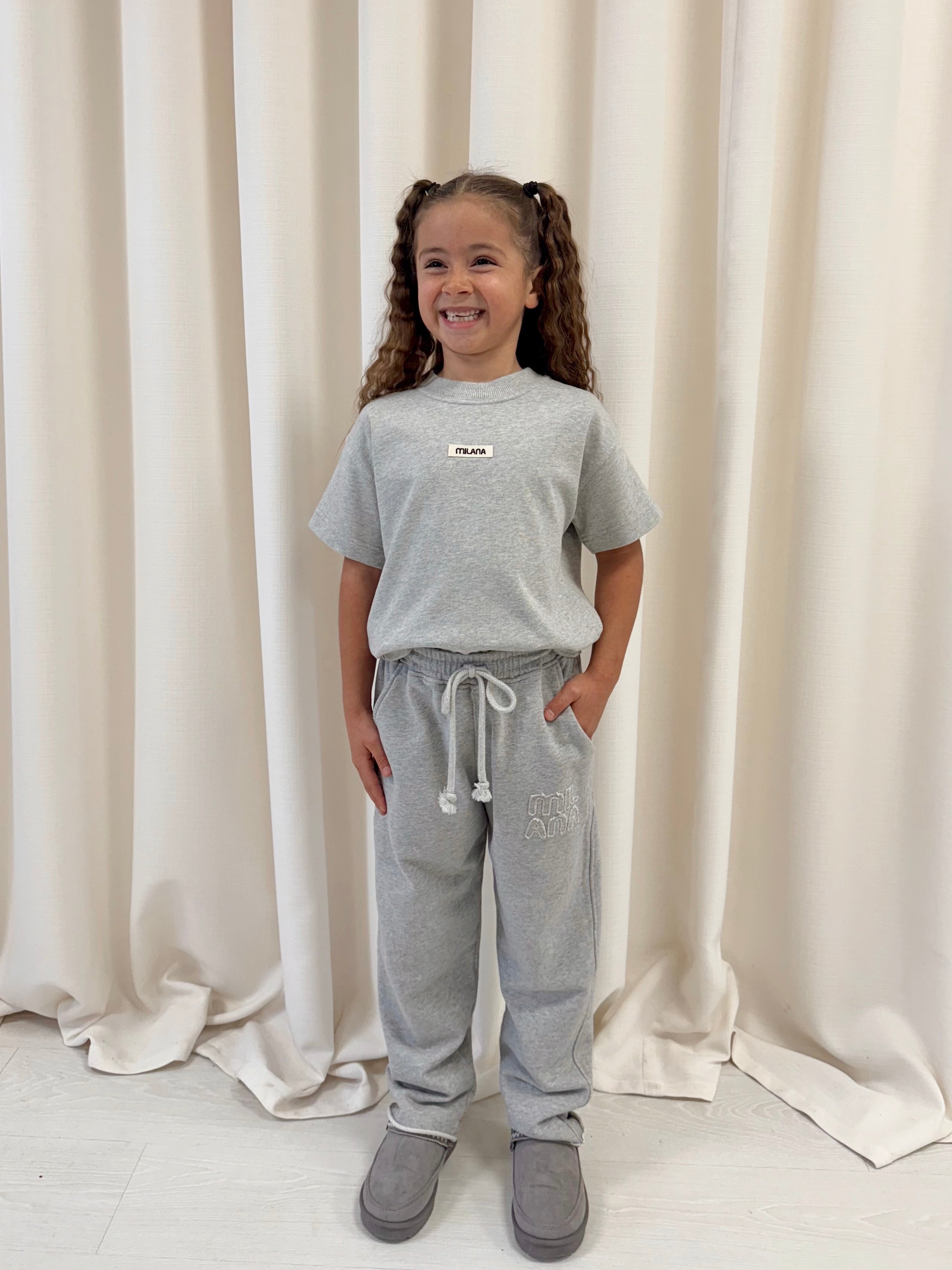 Marl Grey Core Kids T-shirt.