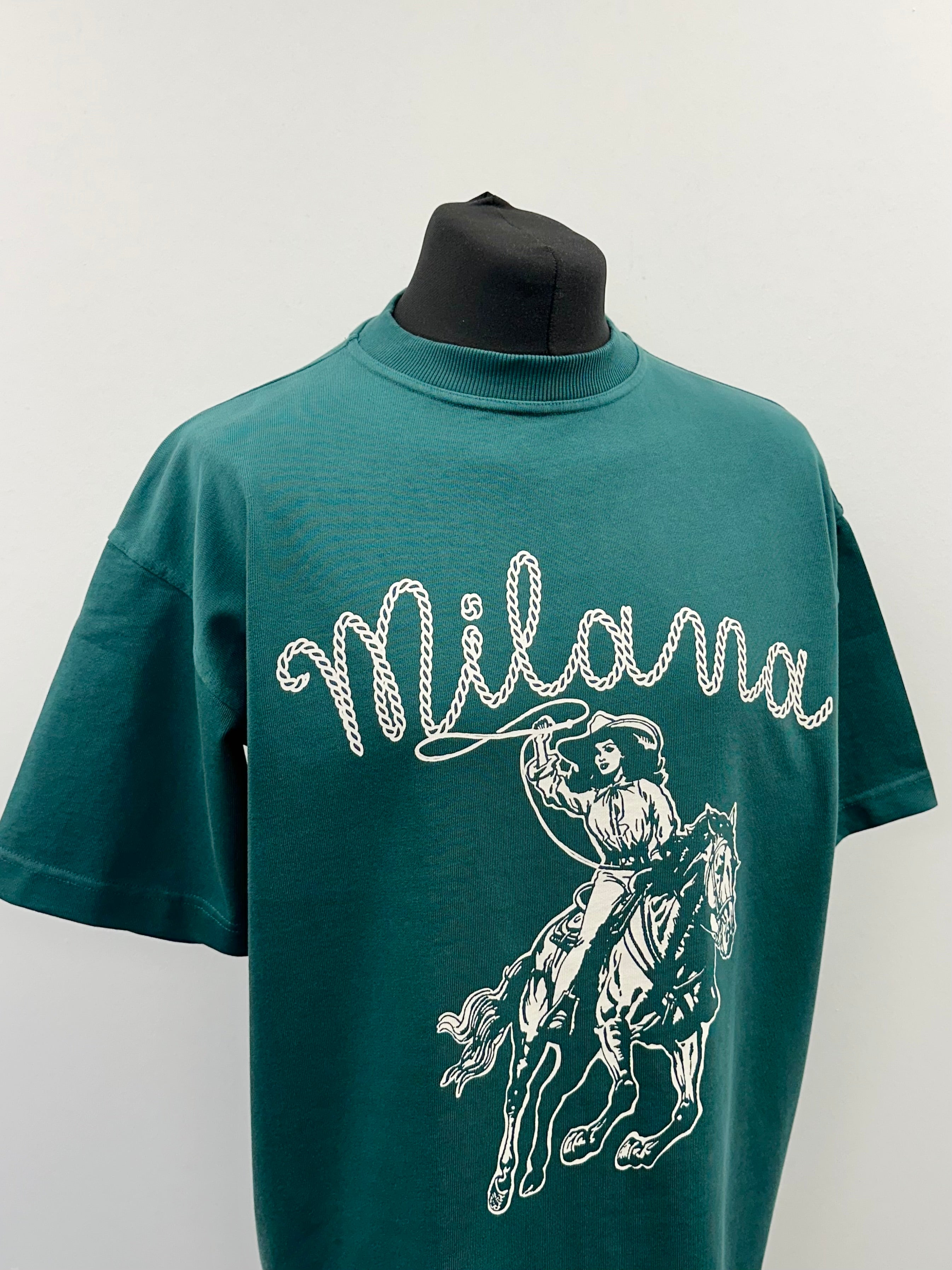 Pine Green Cowgirl Heavyweight T-shirt.