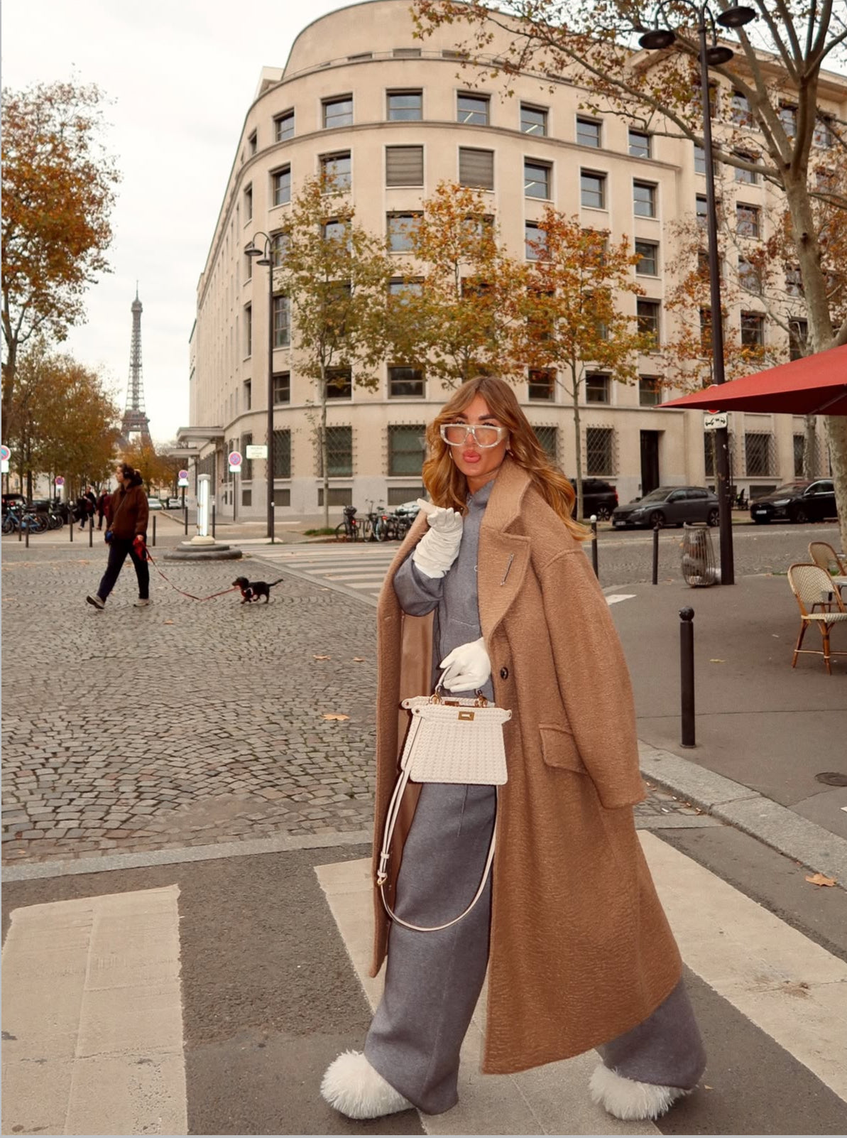 Camel Knit Textured Maxi Coat.