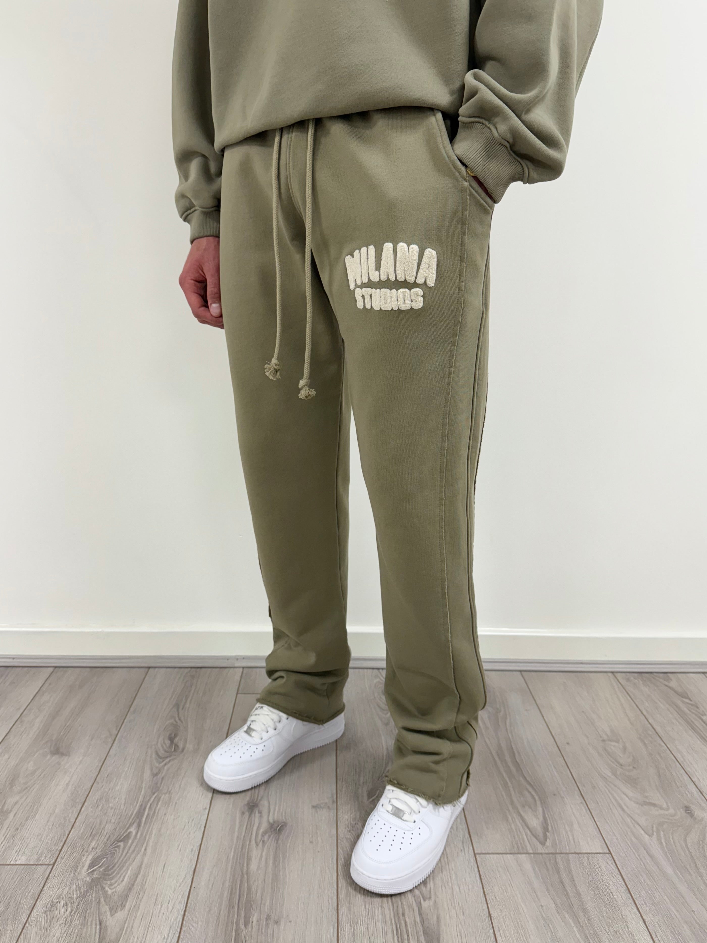 Cool Khaki Teddy Relaxed Sweatpants.