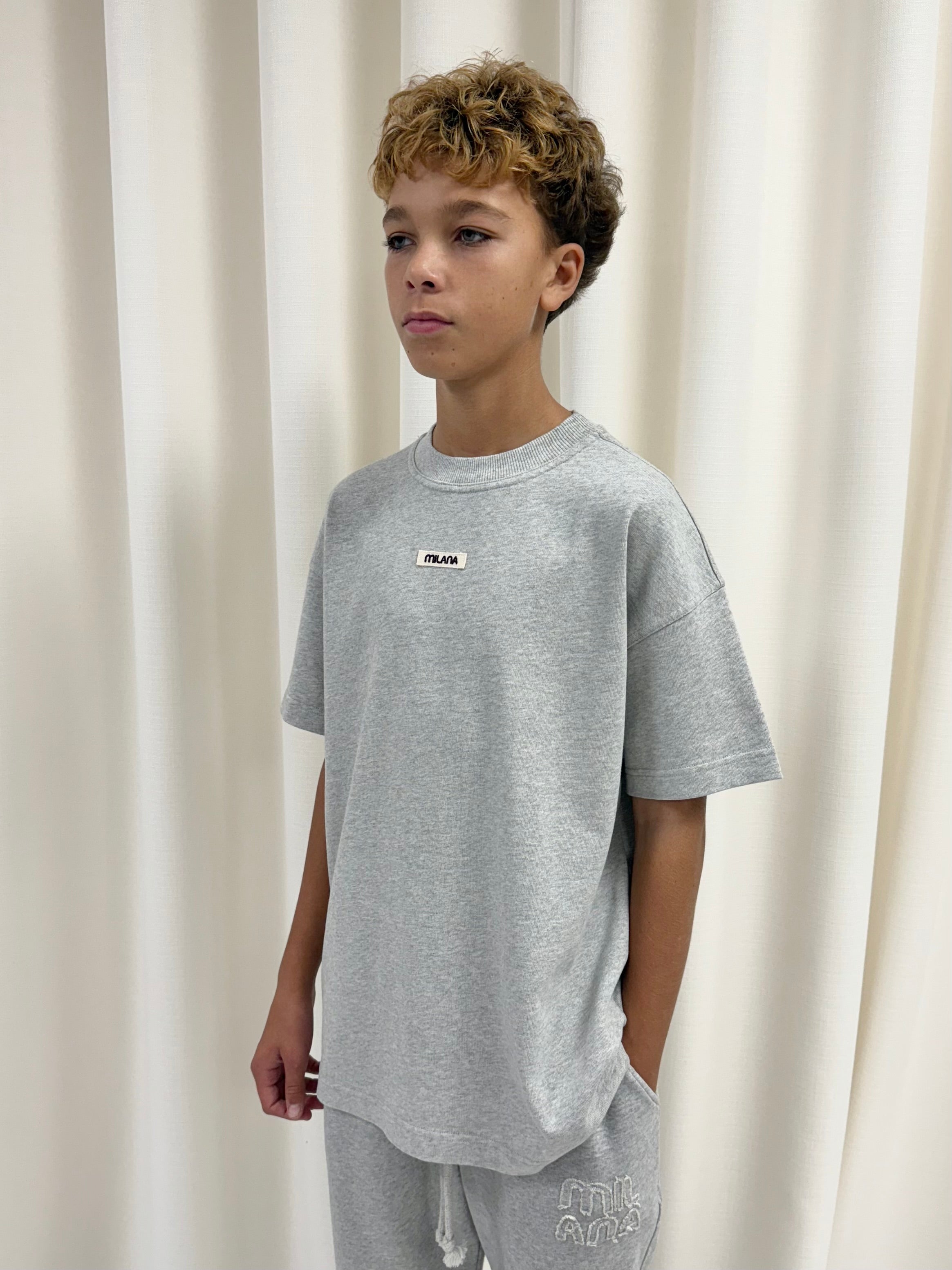 Marl Grey Core Kids T-shirt.
