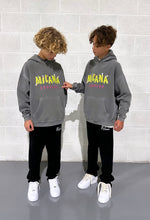 Load image into Gallery viewer, Washed Charcoal Bubble Kids Hoodie.
