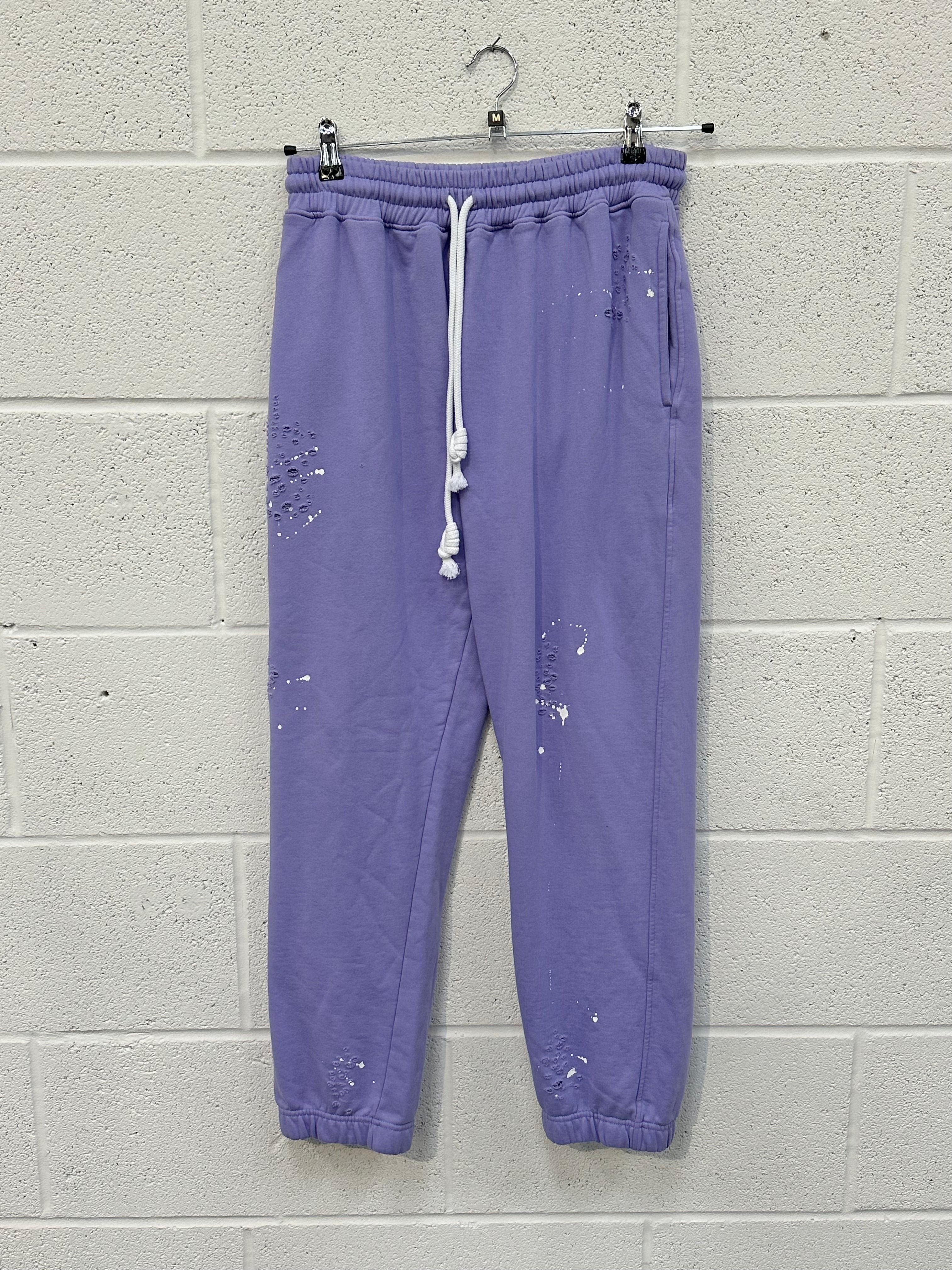 #CC45 Lilac Splatter Cuff Sweatpants.