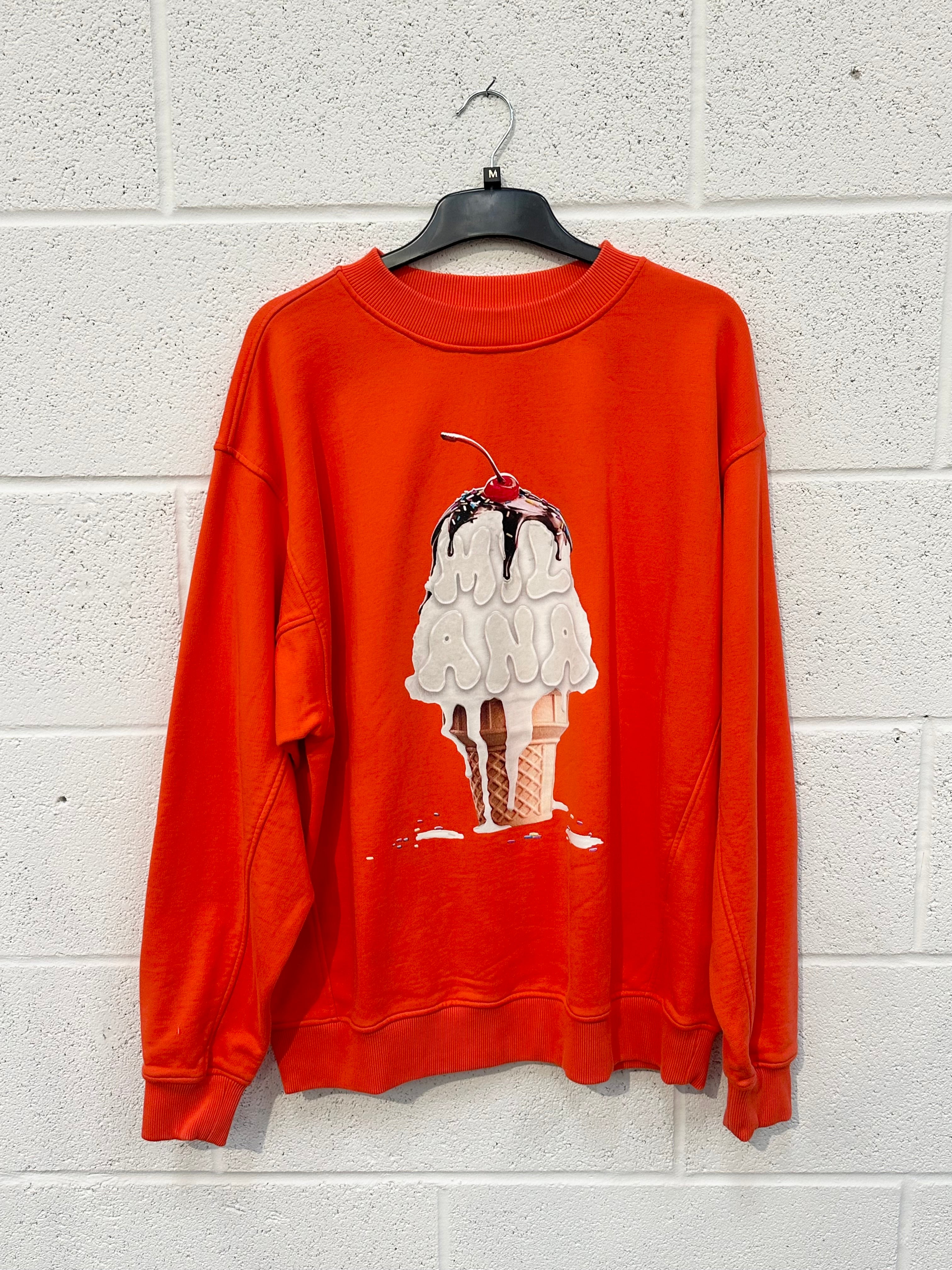 #CC64 Red Ice Cream Heavyweight Sweatshirt.