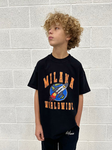 Black Worldwide Kids T-shirt.
