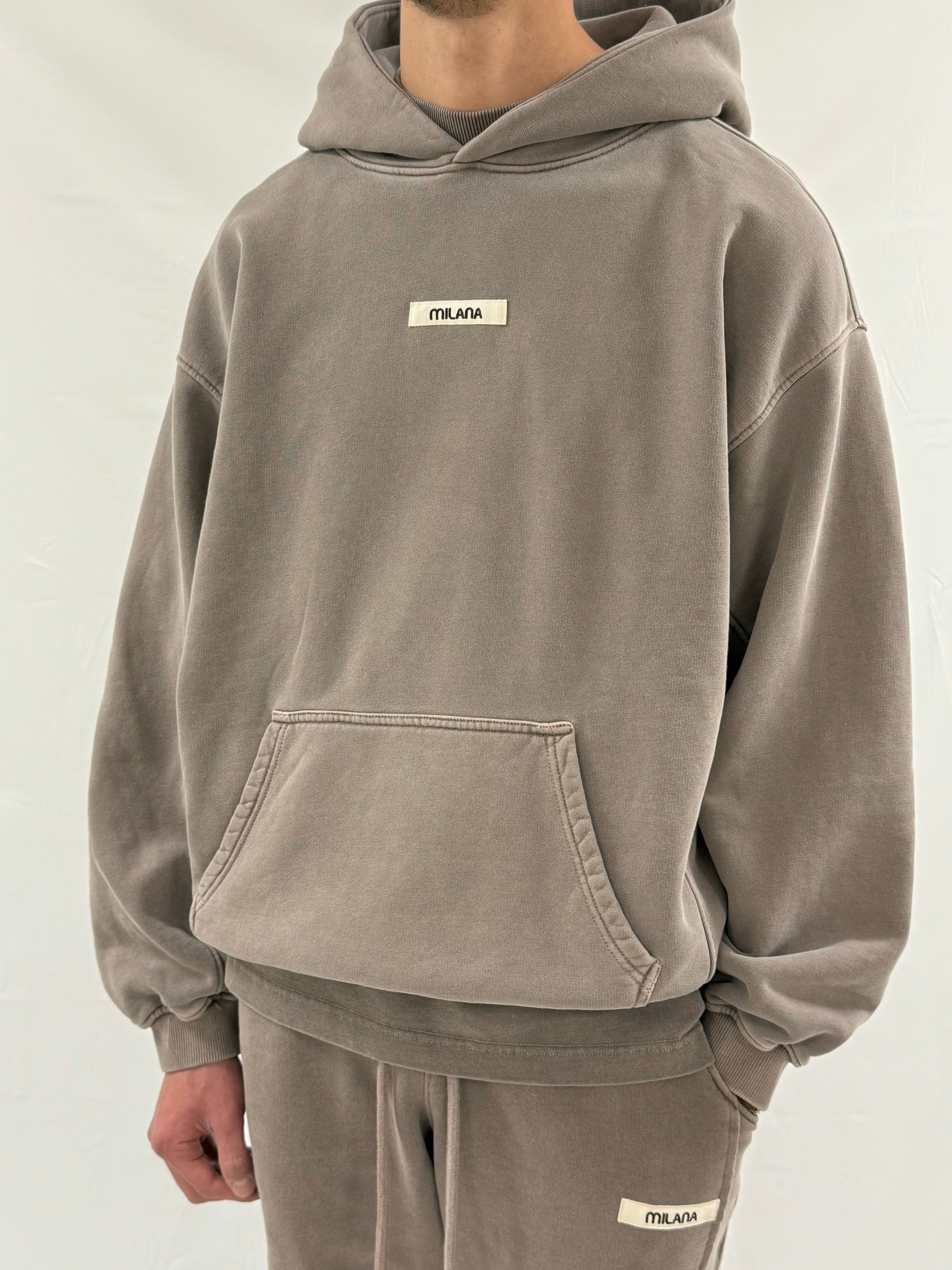 Washed Brown Core Heavyweight Hoodie.