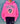 Hot Pink Crest Cropped Heavyweight Hoodie.