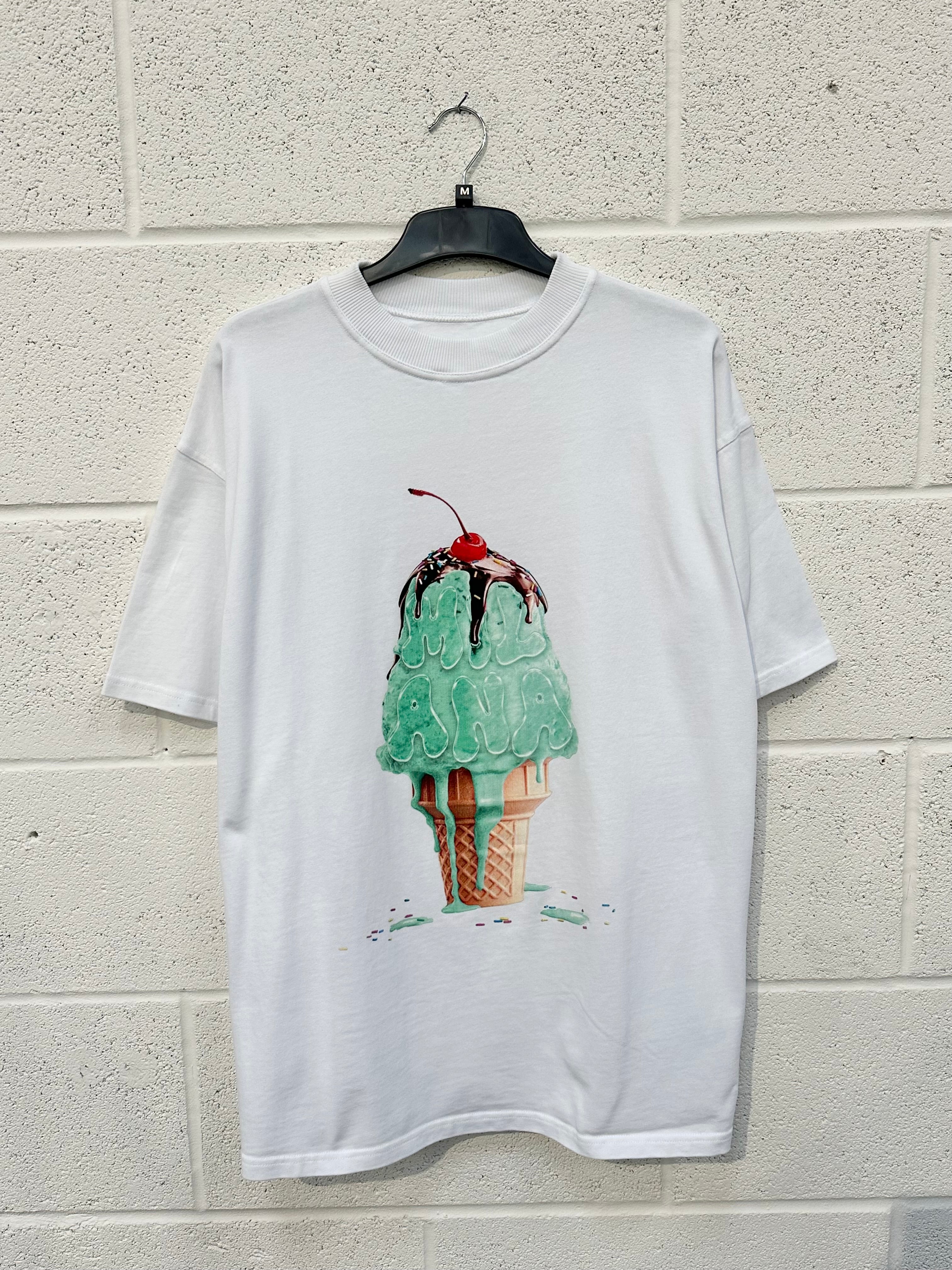 #CC73 White Ice Cream Heavyweight T-shirt.