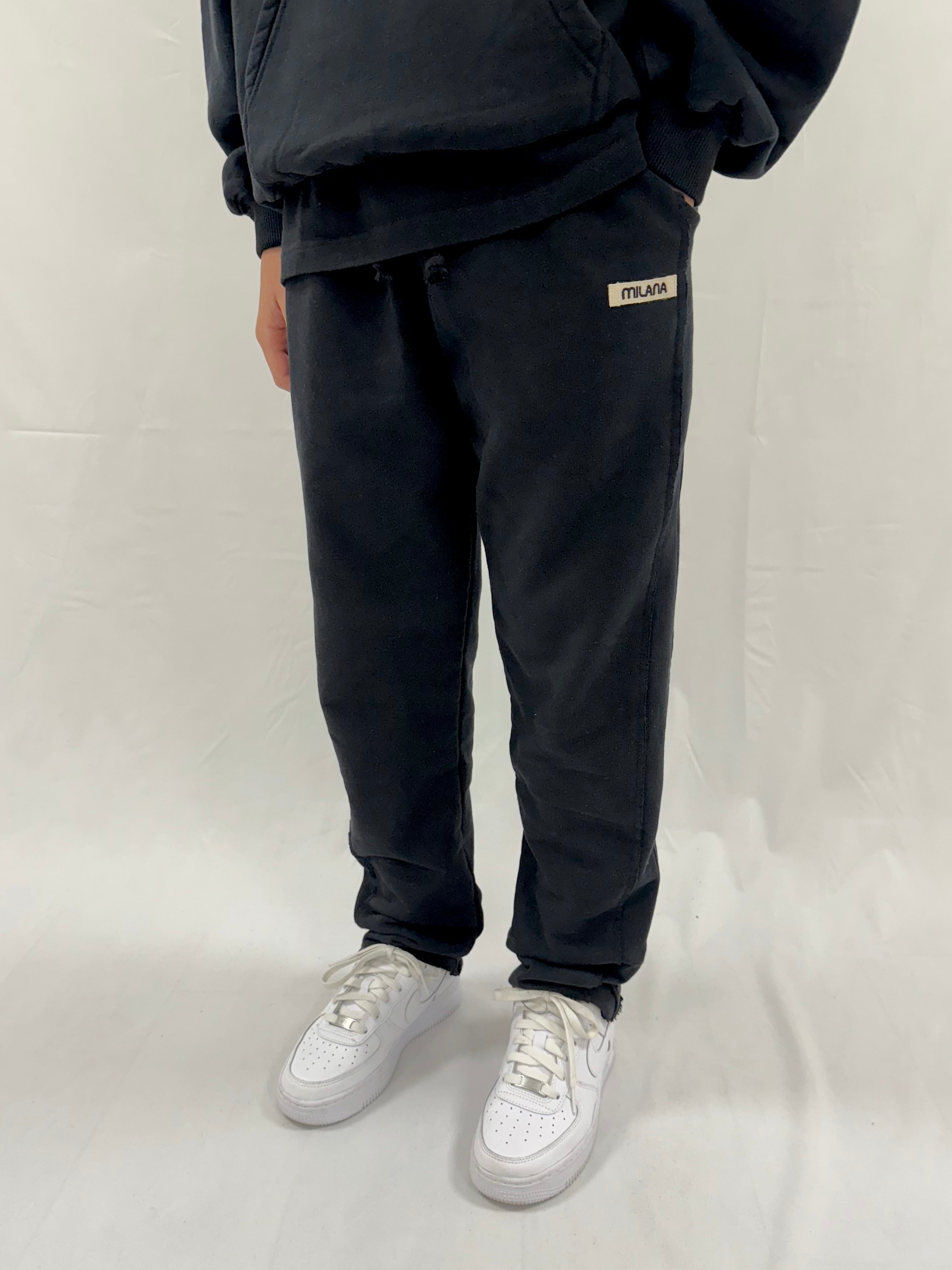 Black Core Kids Relaxed Sweatpants.