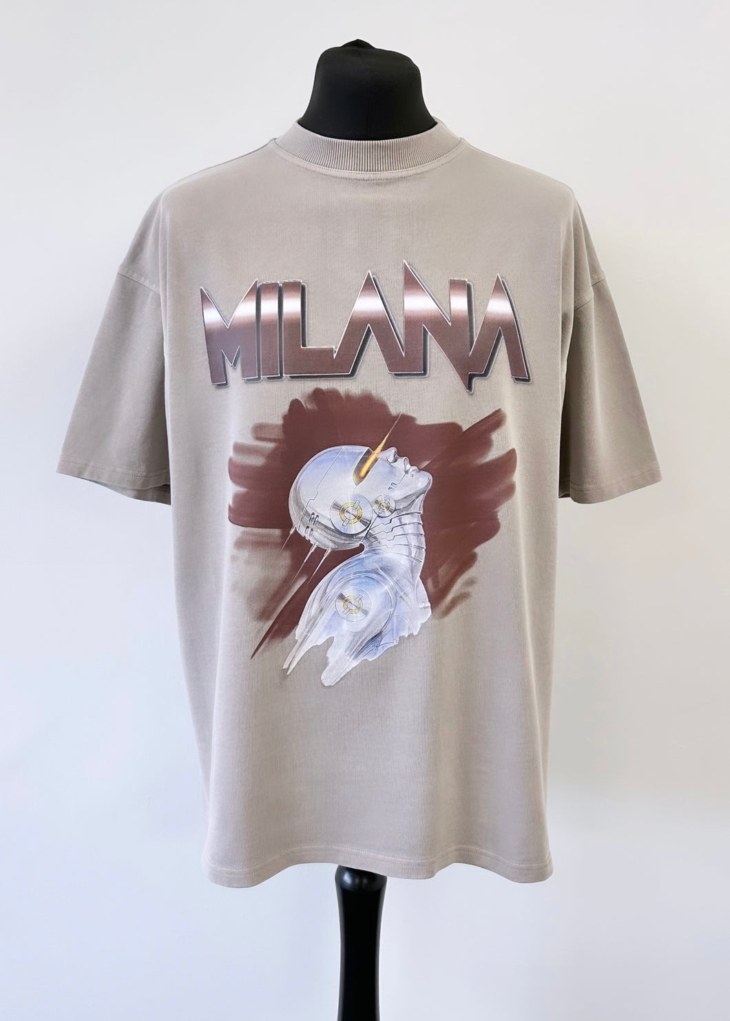 Washed Taupe Graphic Heavyweight T-shirt.