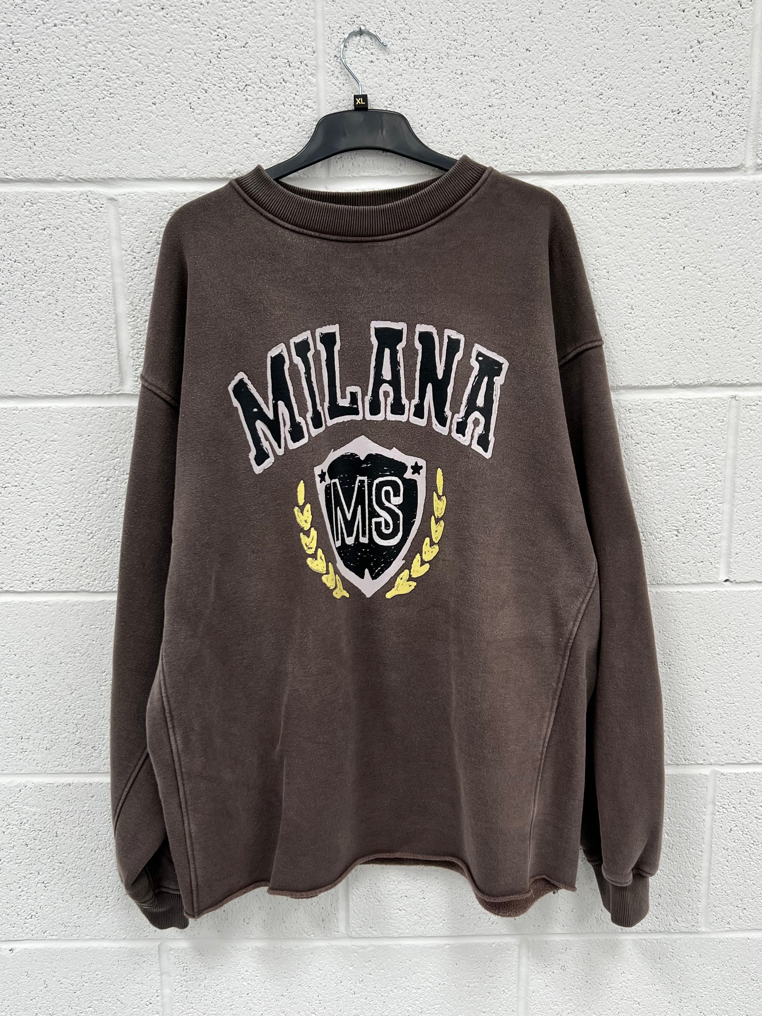 #B30 Washed Brown Crest Heavyweight Sweatshirt.