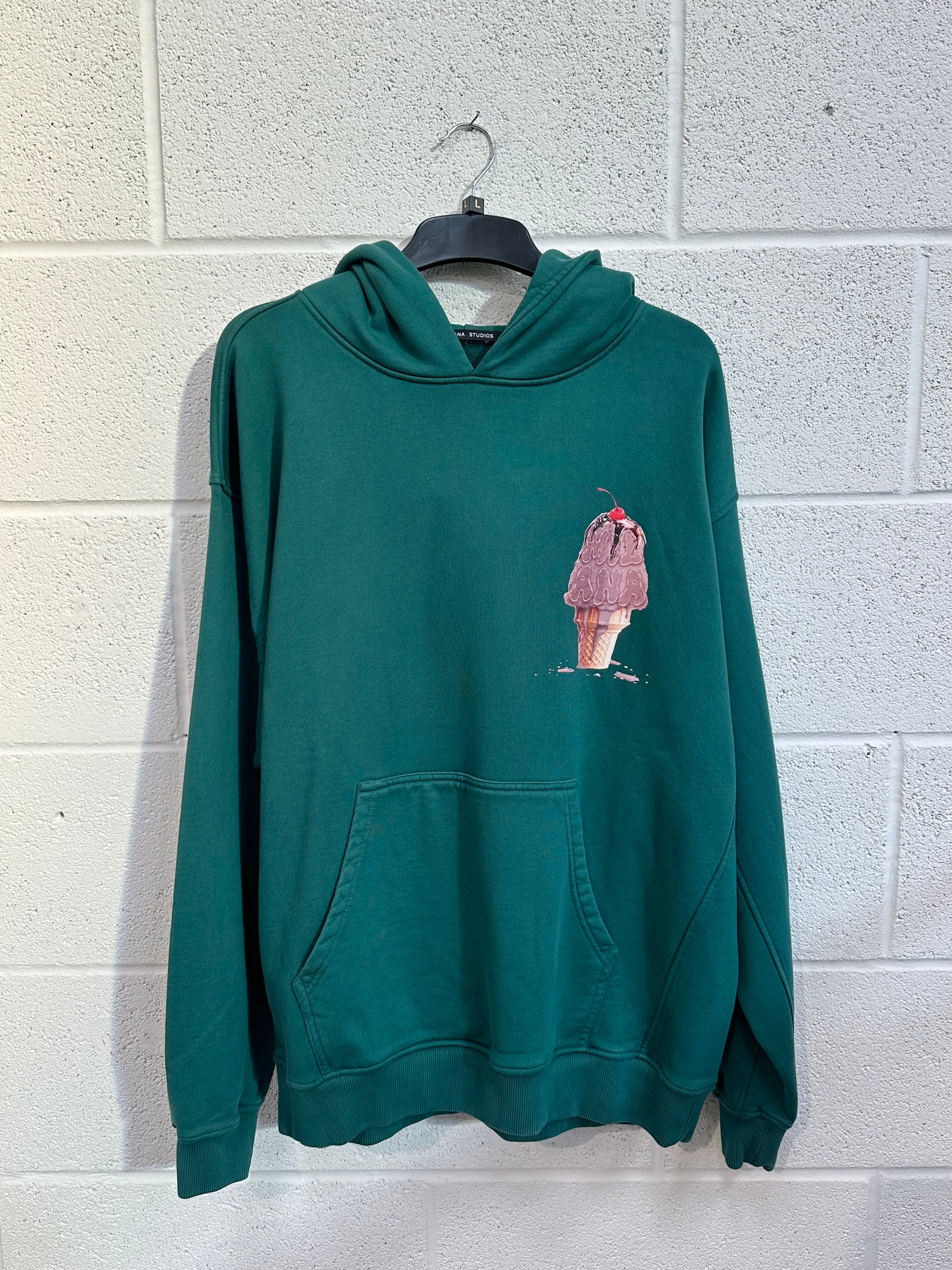 #CC55 Forrest Green Ice Cream Heavyweight Hoodie.