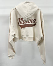 Load image into Gallery viewer, Cream Graphic Cropped Heavyweight Zip Up .